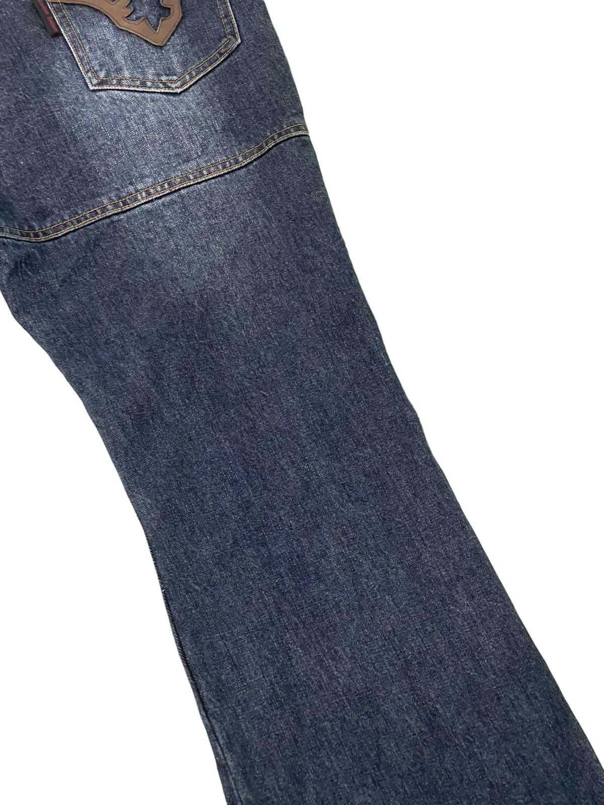 Japanese Brand Flare Jeans Custom Culture Gothic Leather Art Boot Cut 5🟦1 Size US 31 - 19 Thumbnail