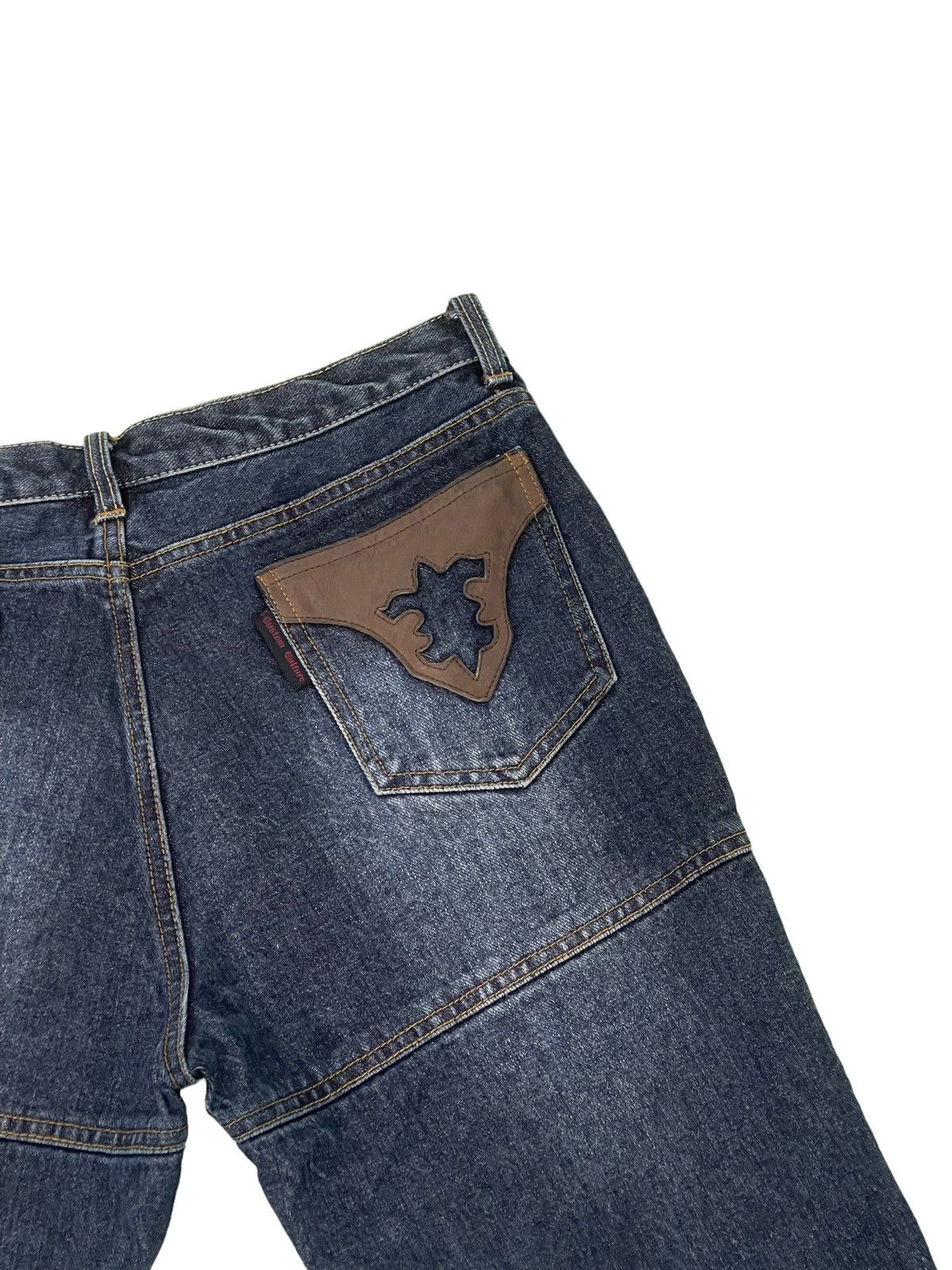 Japanese Brand Flare Jeans Custom Culture Gothic Leather Art Boot Cut 5🟦1 Size US 31 - 21 Thumbnail