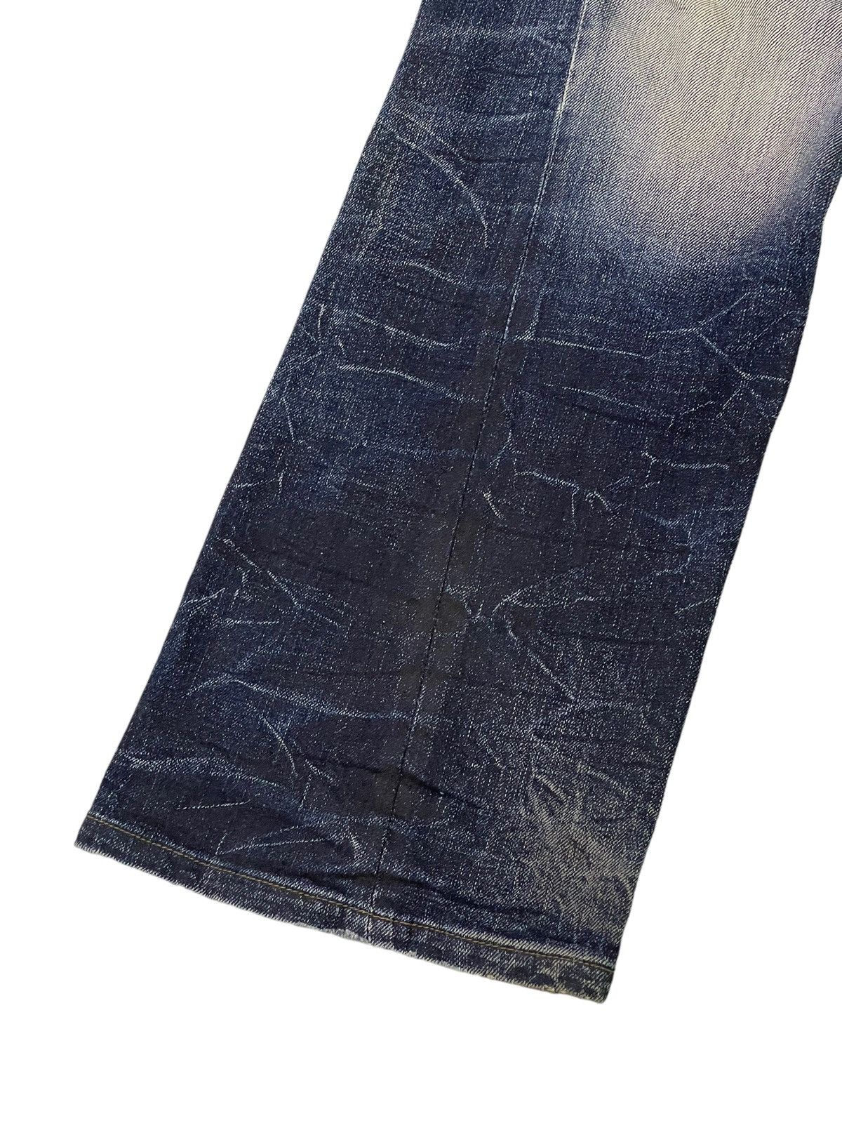 Japanese Brand Flare Jeans Nicole Club Distress Denim Acid Wash Stretch 5🟦 Size US 35 - 5 Thumbnail