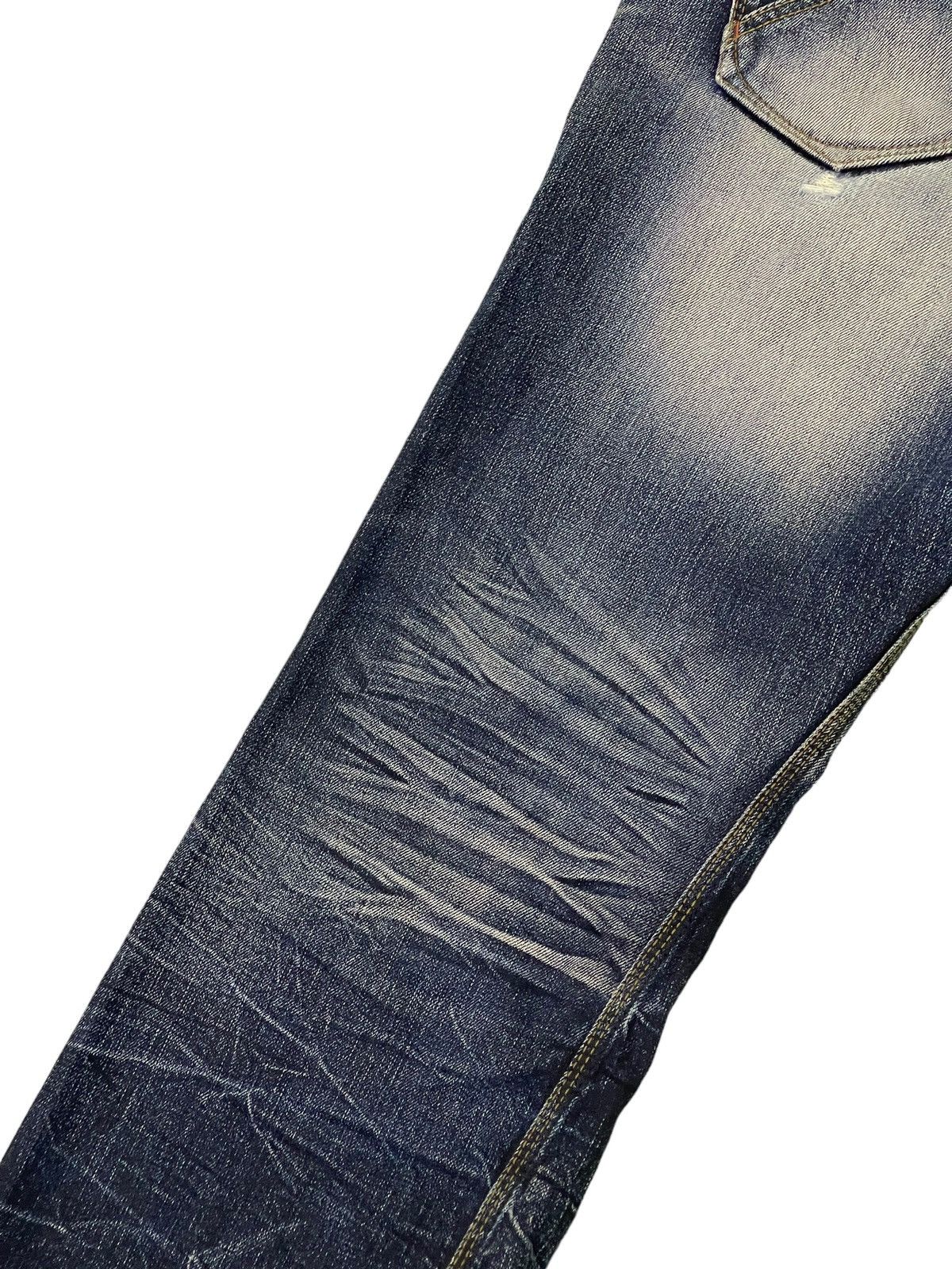 Japanese Brand Flare Jeans Nicole Club Distress Denim Acid Wash Stretch 5🟦 Size US 35 - 17 Thumbnail