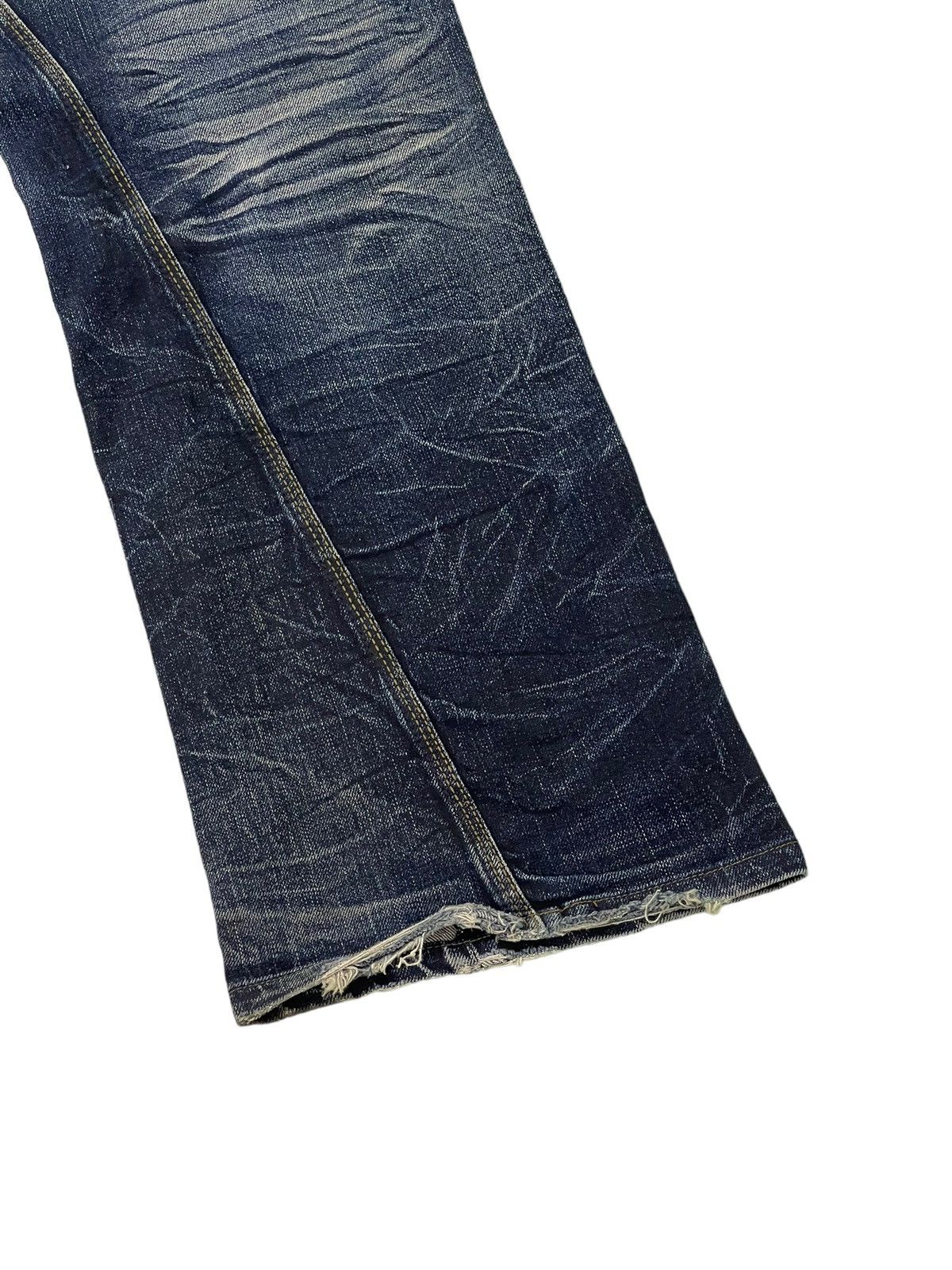 Japanese Brand Flare Jeans Nicole Club Distress Denim Acid Wash Stretch 5🟦 Size US 35 - 15 Thumbnail