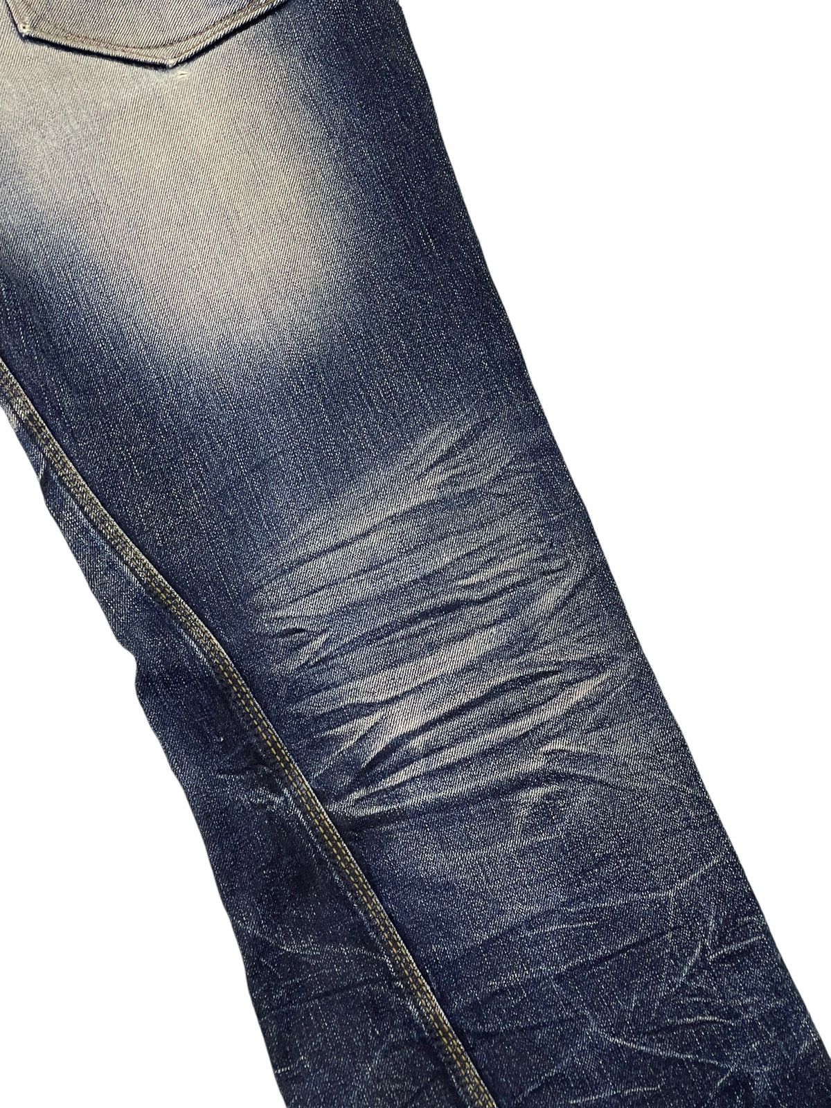 Japanese Brand Flare Jeans Nicole Club Distress Denim Acid Wash Stretch 5🟦 Size US 35 - 18 Thumbnail