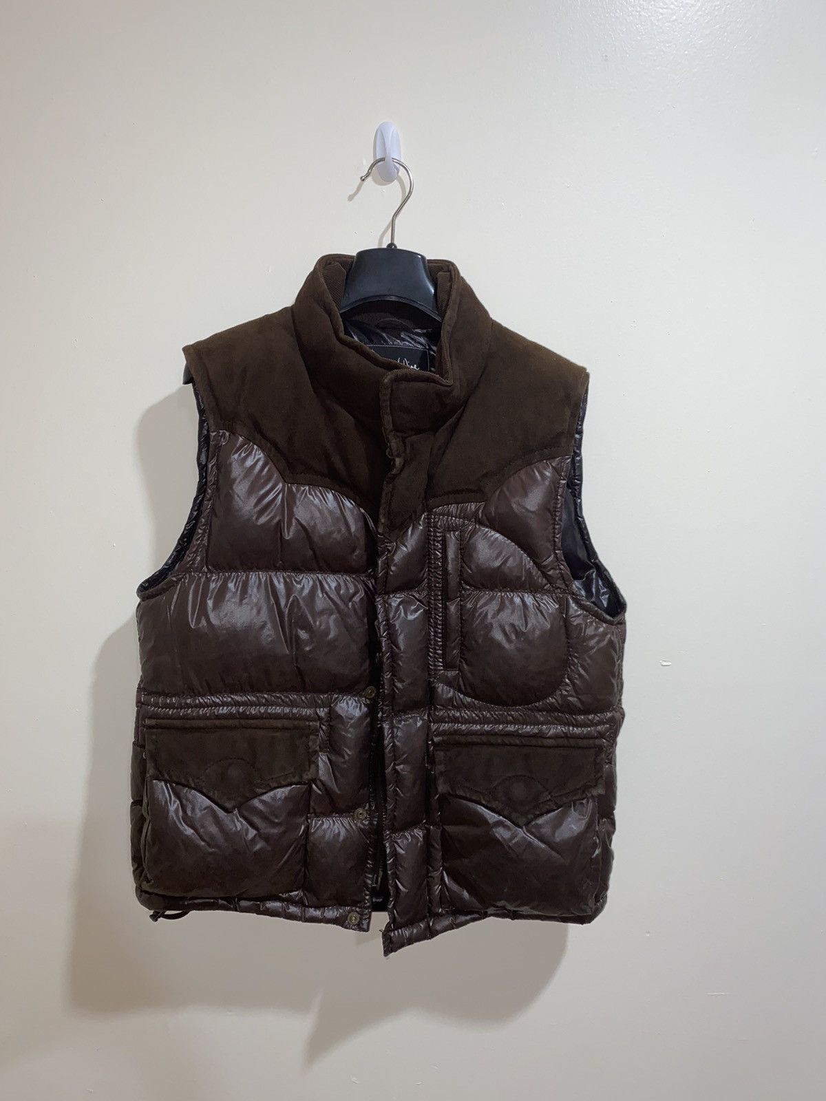 image of Number N Ine Down Puffer Vest in Brown, Men's (Size Medium)