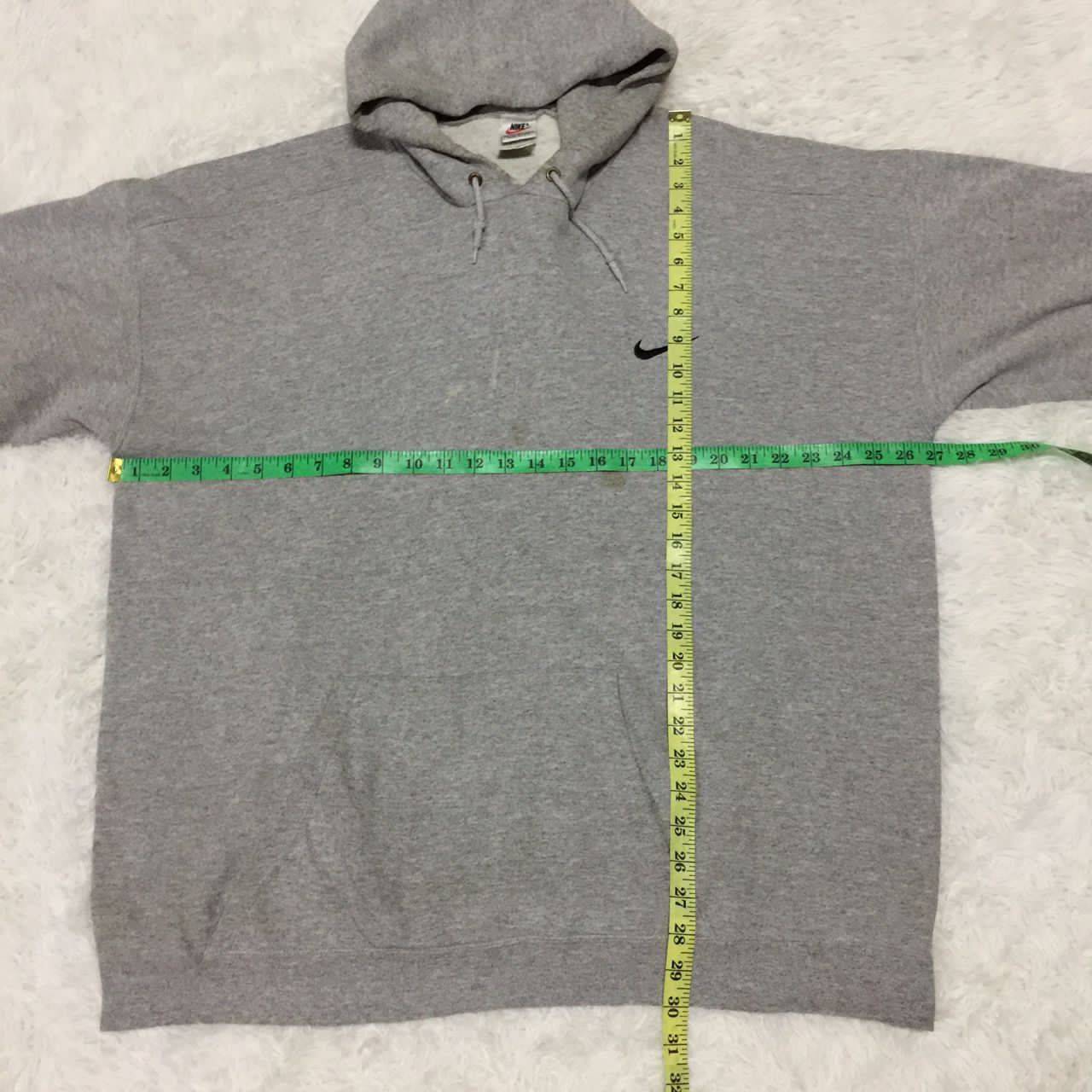 Nike Vtg Nike Small Swoosh Hoodie Made in Usa Size US L / EU 52-54 / 3 - 8 Thumbnail