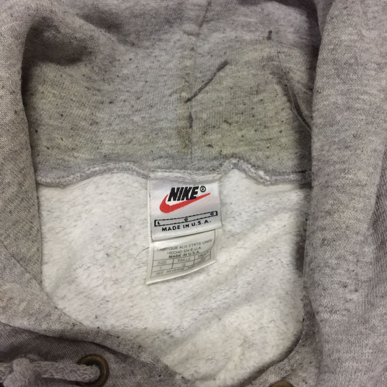 Nike Vtg Nike Small Swoosh Hoodie Made in Usa Size US L / EU 52-54 / 3 - 5 Thumbnail