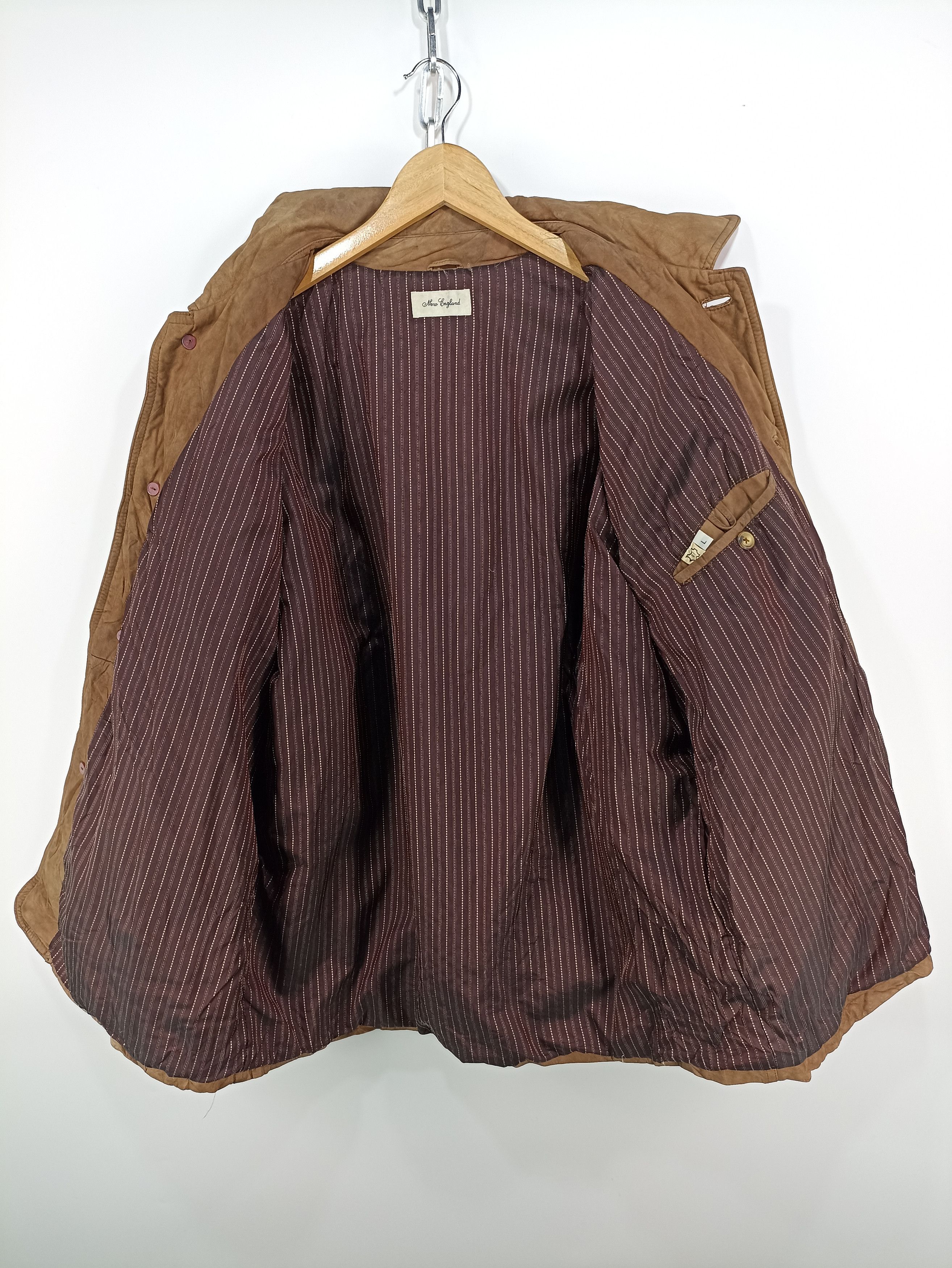 Japanese Brand × Vintage Vintage New England Real Leather Jacket Size US M / EU 48-50 / 2 - 4 Thumbnail