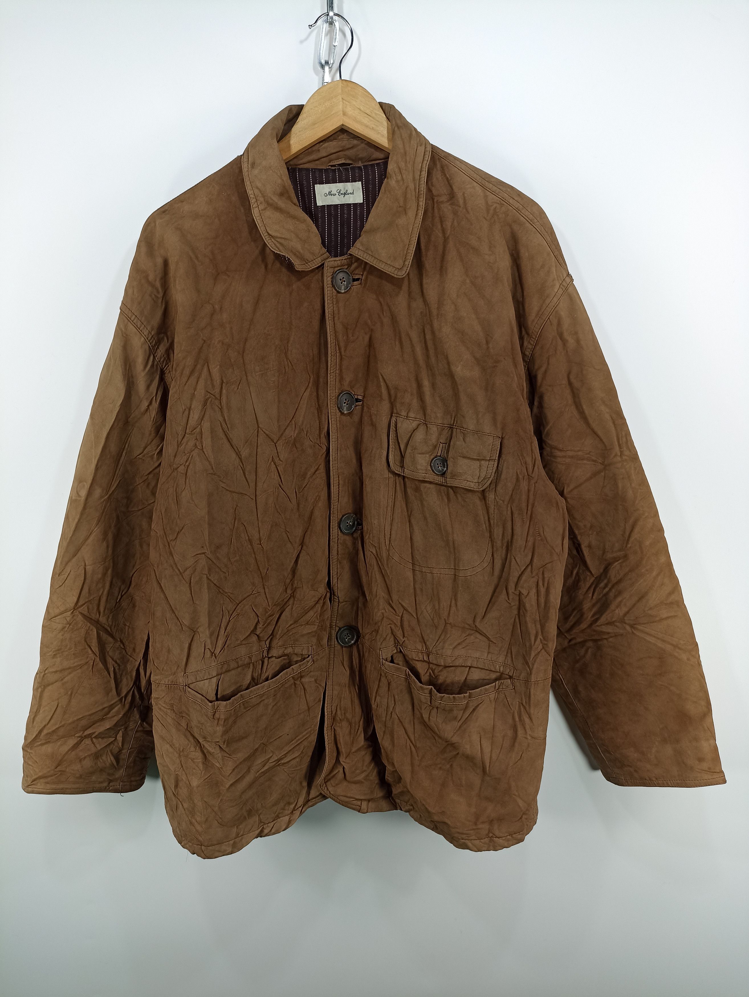 Japanese Brand × Vintage Vintage New England Real Leather Jacket Size US M / EU 48-50 / 2 - 1 Thumbnail