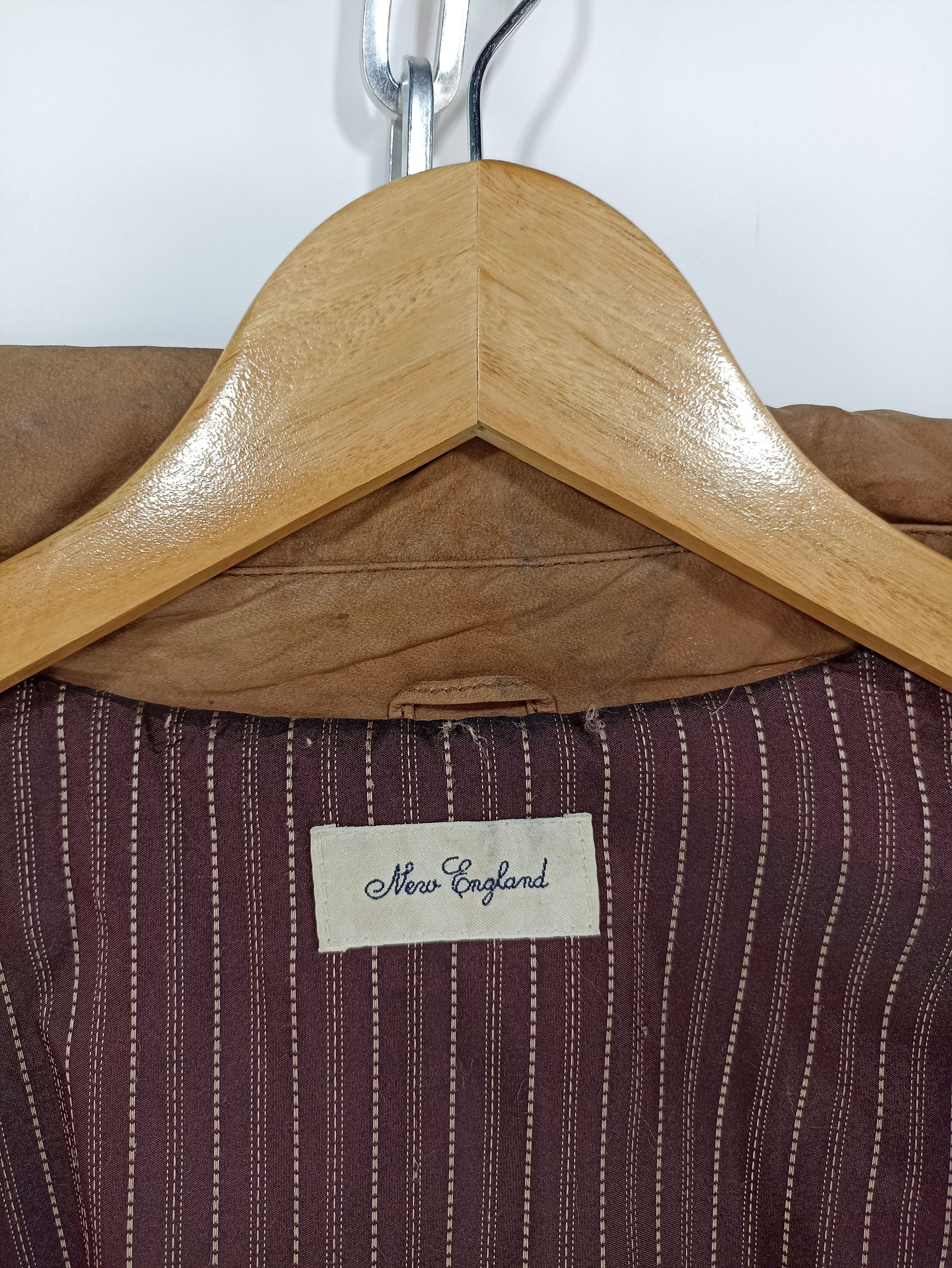 Japanese Brand × Vintage Vintage New England Real Leather Jacket Size US M / EU 48-50 / 2 - 6 Thumbnail