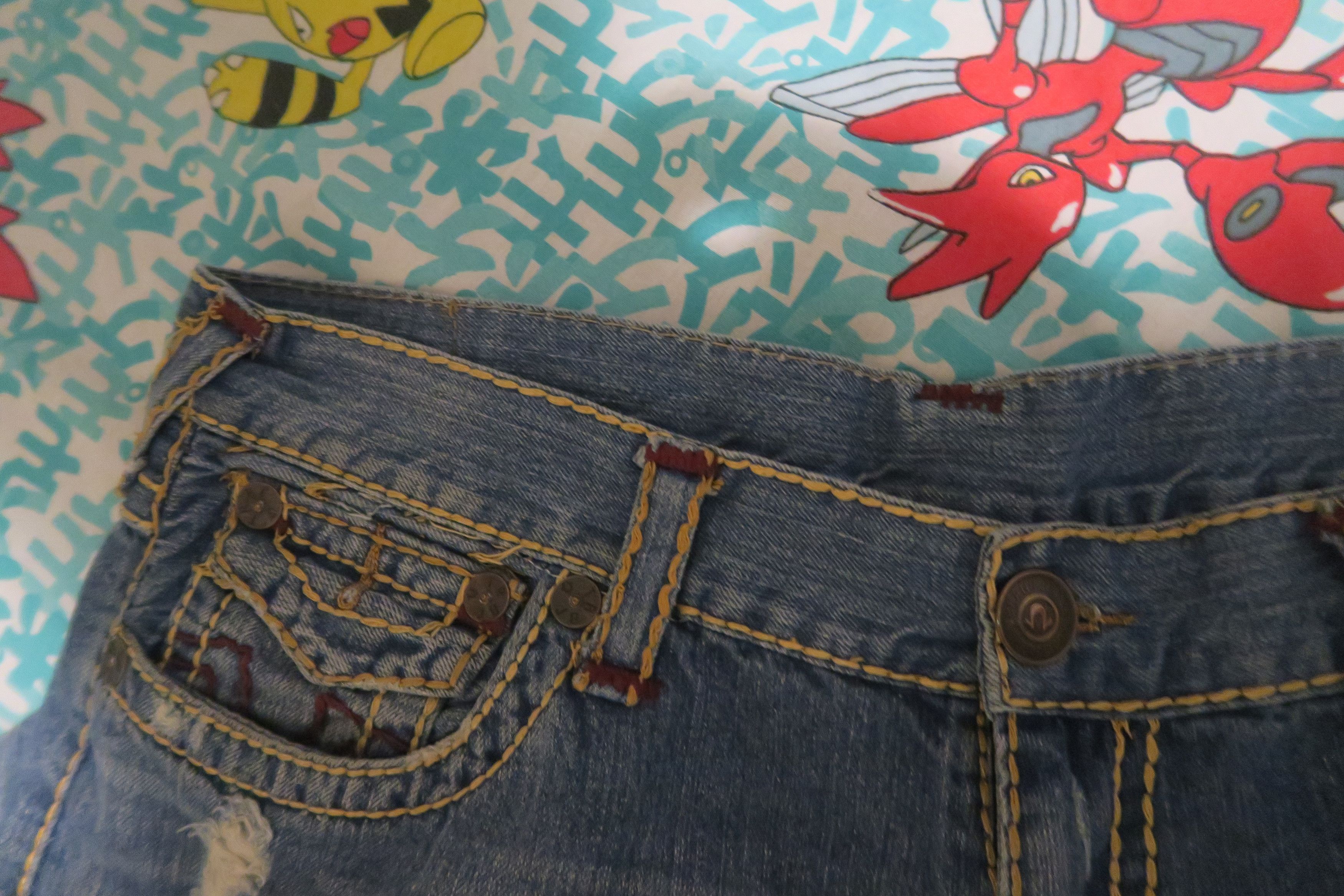 True Religion VTG True Religion Distressed Mega T Stitch Jeans Medium Wash Size US 42 / EU 58 - 2 Thumbnail
