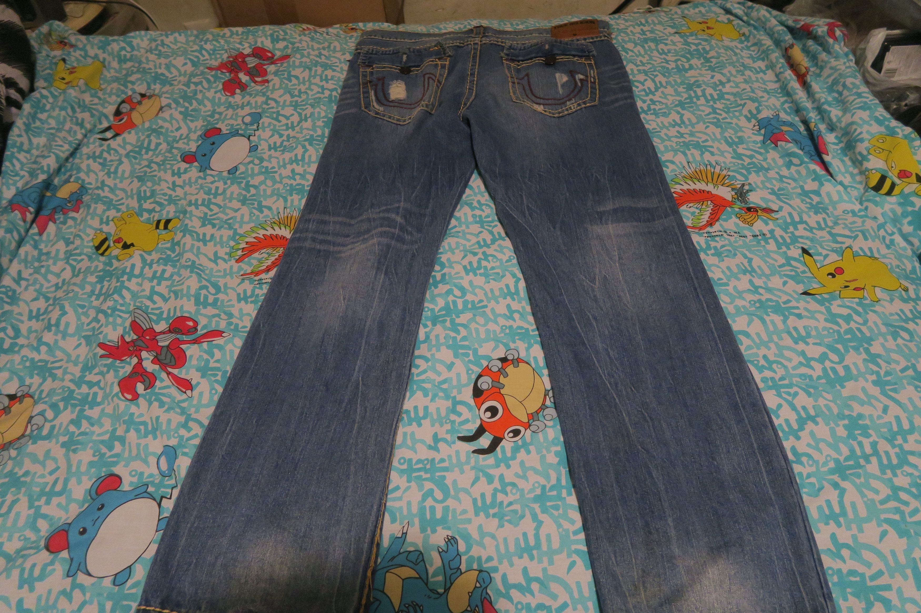 True Religion VTG True Religion Distressed Mega T Stitch Jeans Medium Wash Size US 42 / EU 58 - 4 Thumbnail