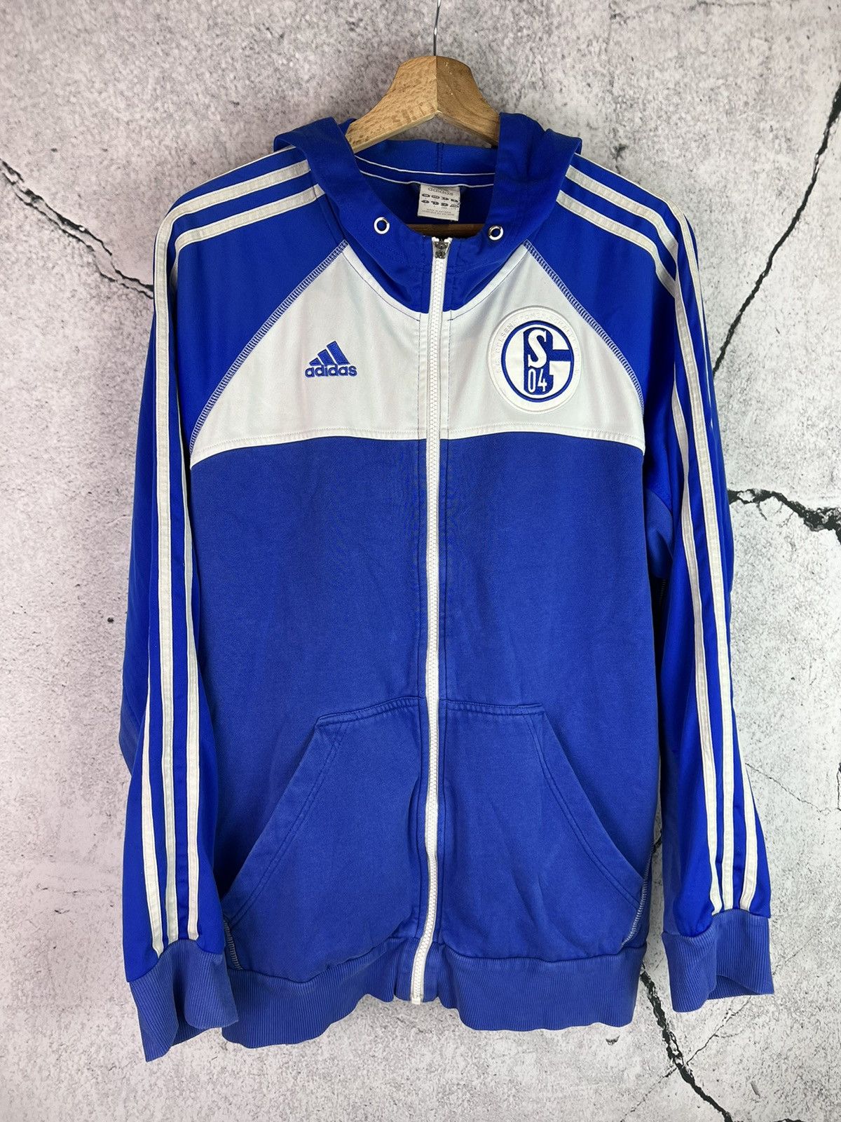 Adidas Vintage Adidas Schalke soccer football zip sweatshirt Size US L / EU 52-54 / 3 - 1 Thumbnail
