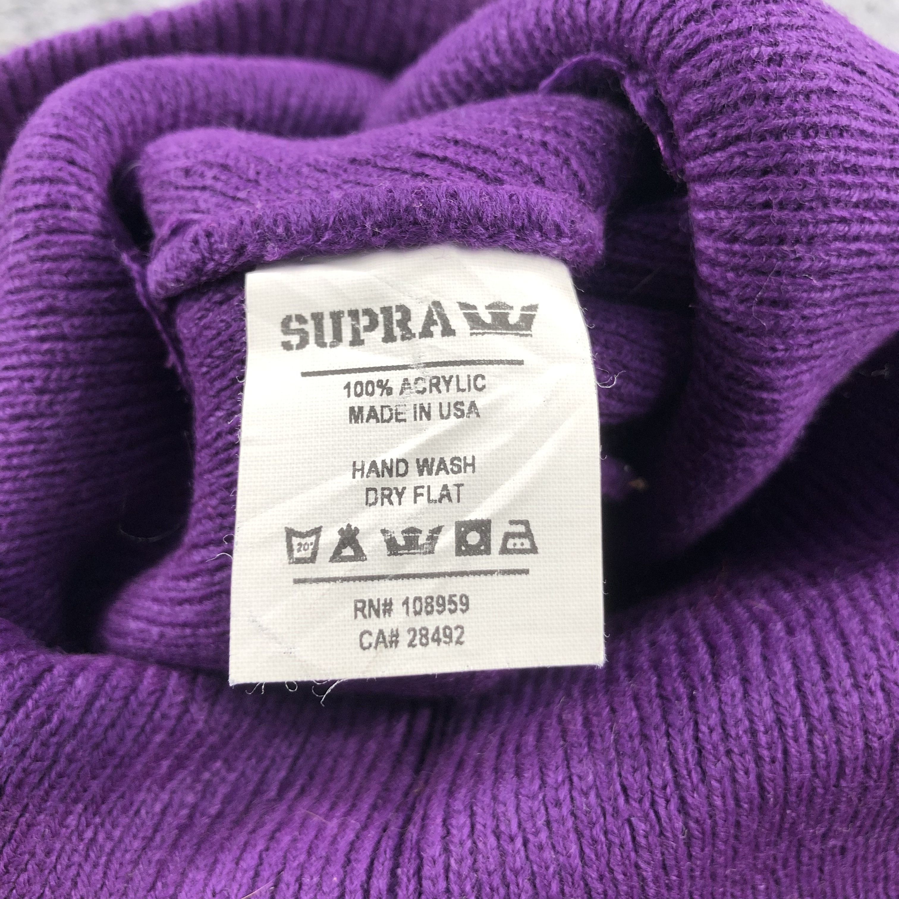 Supra Supra Purple Beanie Snowcap Snow Hat B312 Size ONE SIZE - 6 Thumbnail
