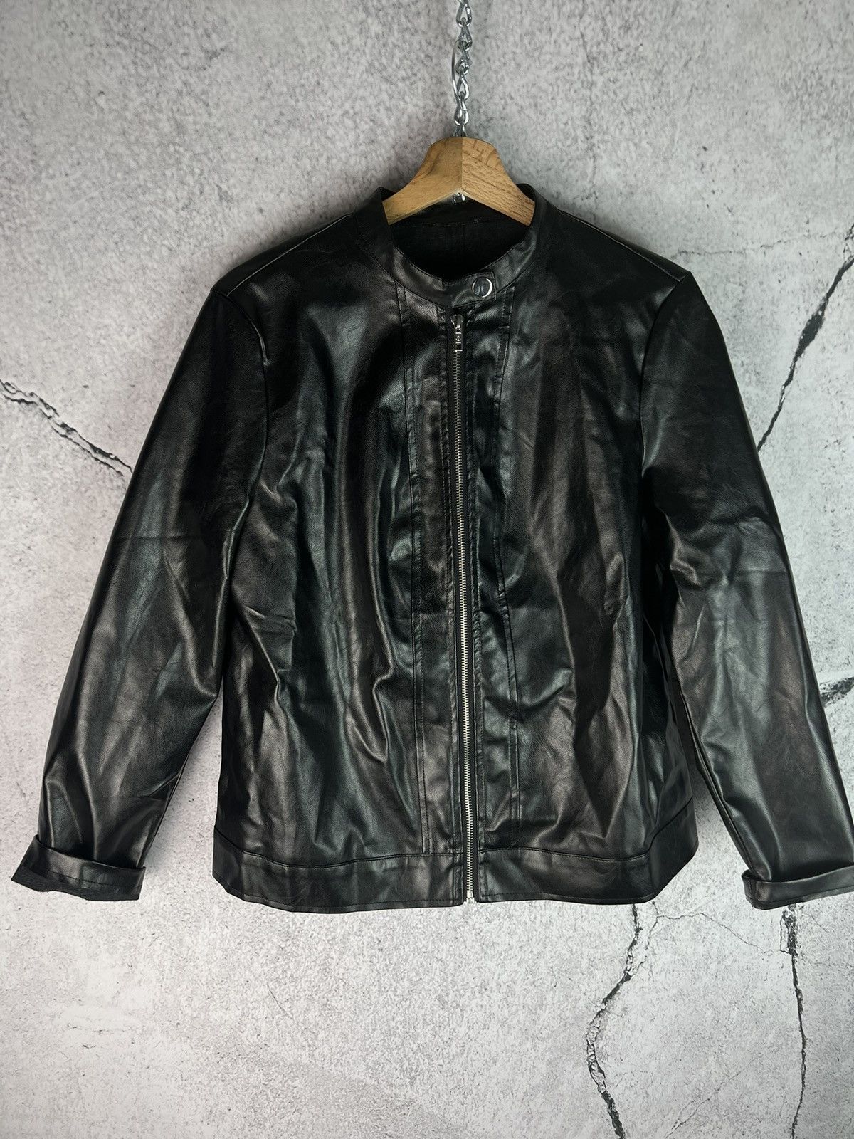 Vintage Vintage avant garde eco light leather jacket Size M / US 6-8 / IT 42-44 - 1 Thumbnail