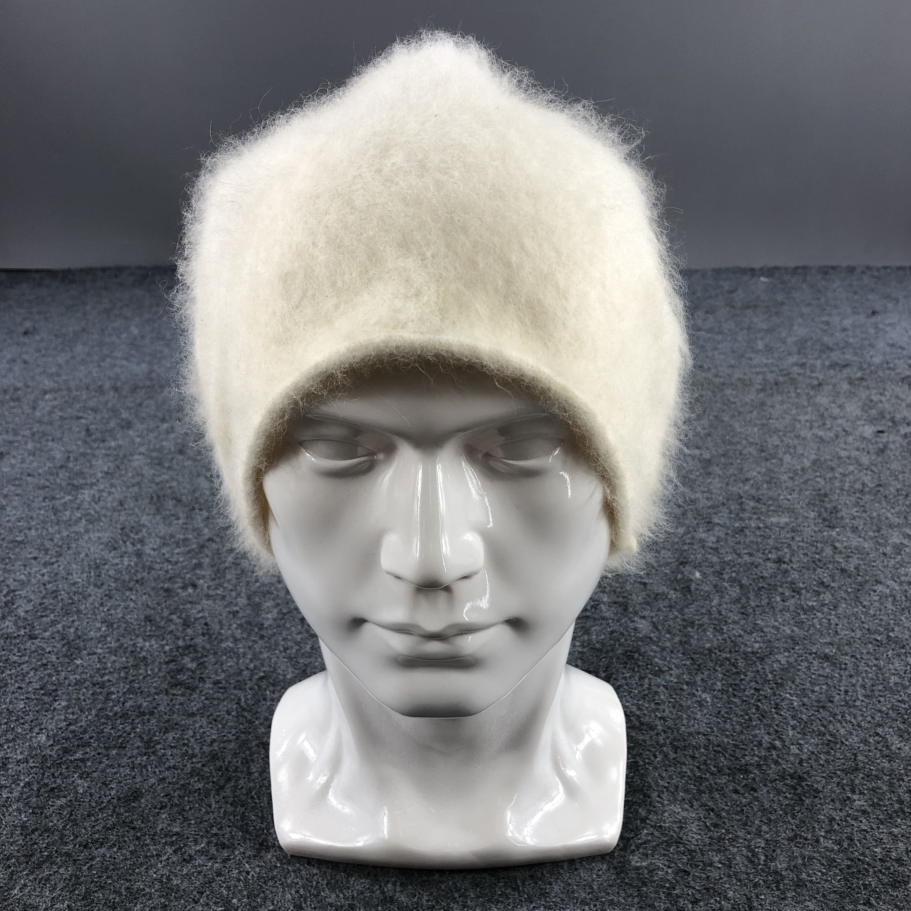 image of Vintage x Winter Session Pozzyrap Angora Fur Beanie Snowcap Snow Hat B218, Men's