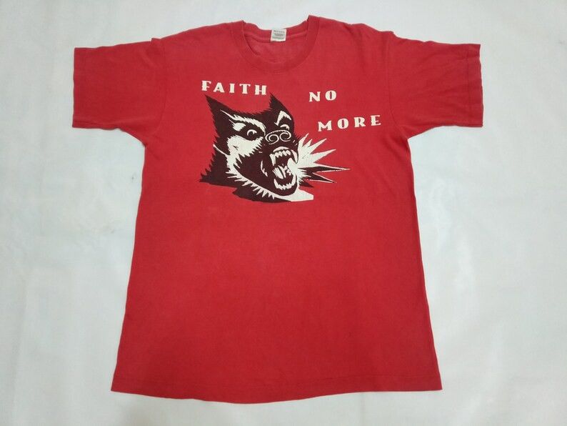 Vintage 90's Faith No More Band Red Medium T Shirt