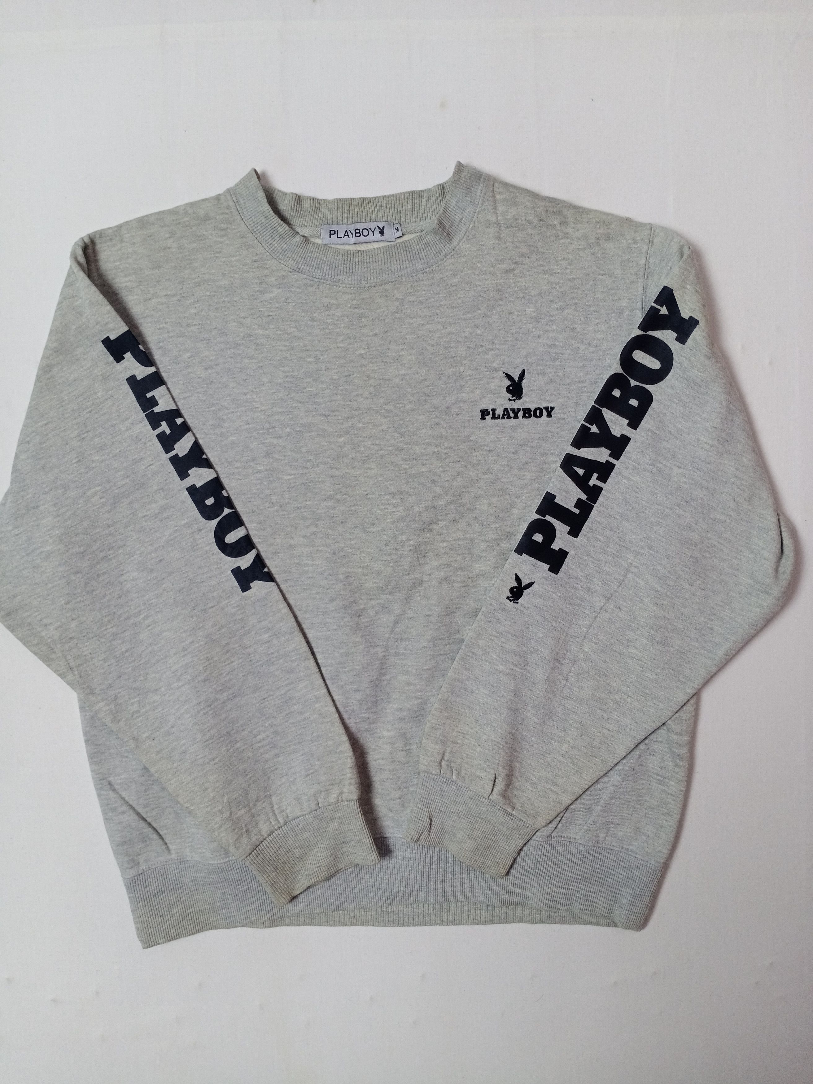 Playboy × Vintage Vintage Playboy One Set Big Logo Embroidered Sweatshirt Size US L / EU 52-54 / 3 - 4 Thumbnail