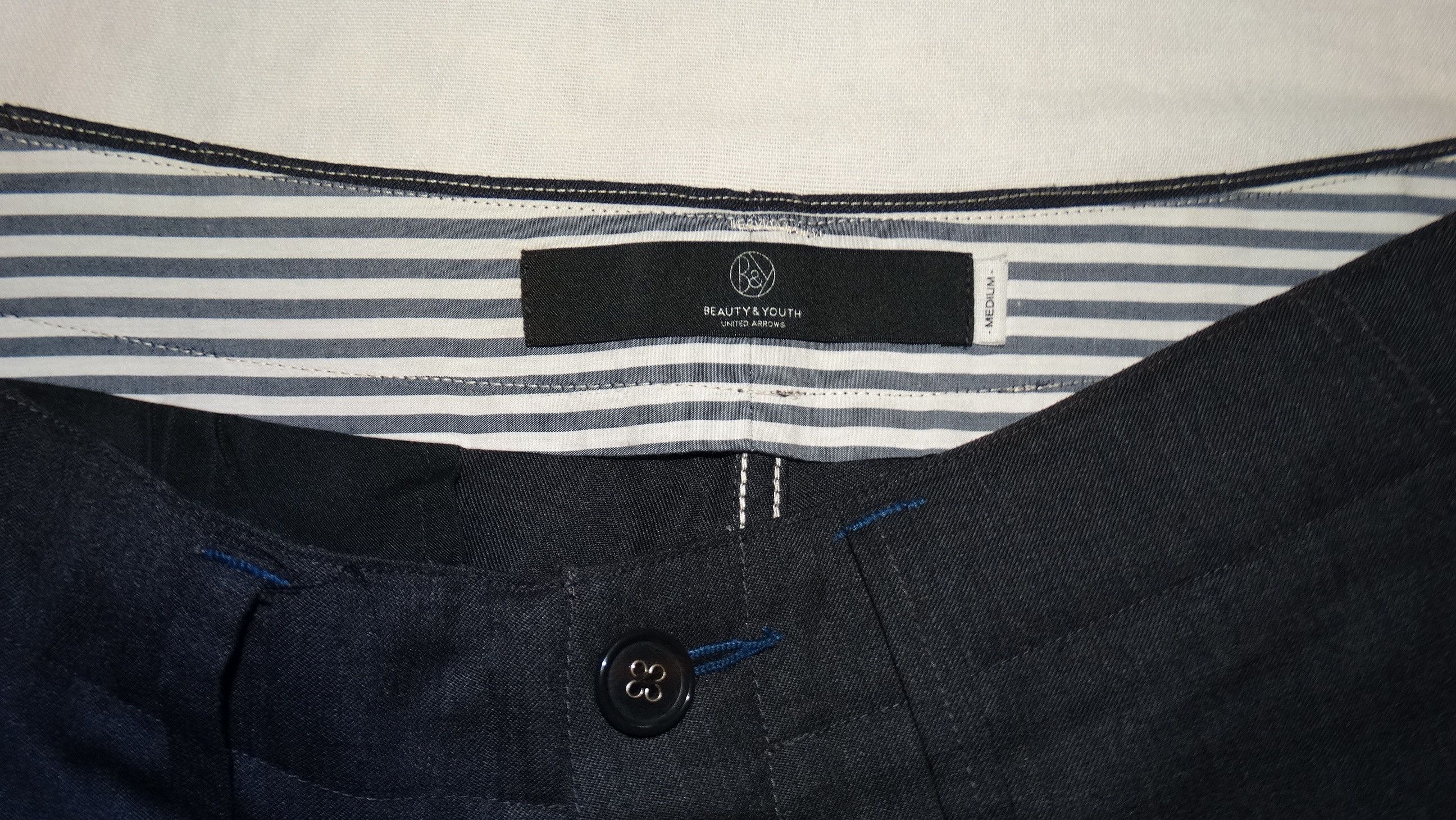BEAUTY&YOUTH × Japanese Brand × United Arrows X34 Beauty & Youth large adjusted slim fit w31 half wool Size US 31 - 2 Thumbnail