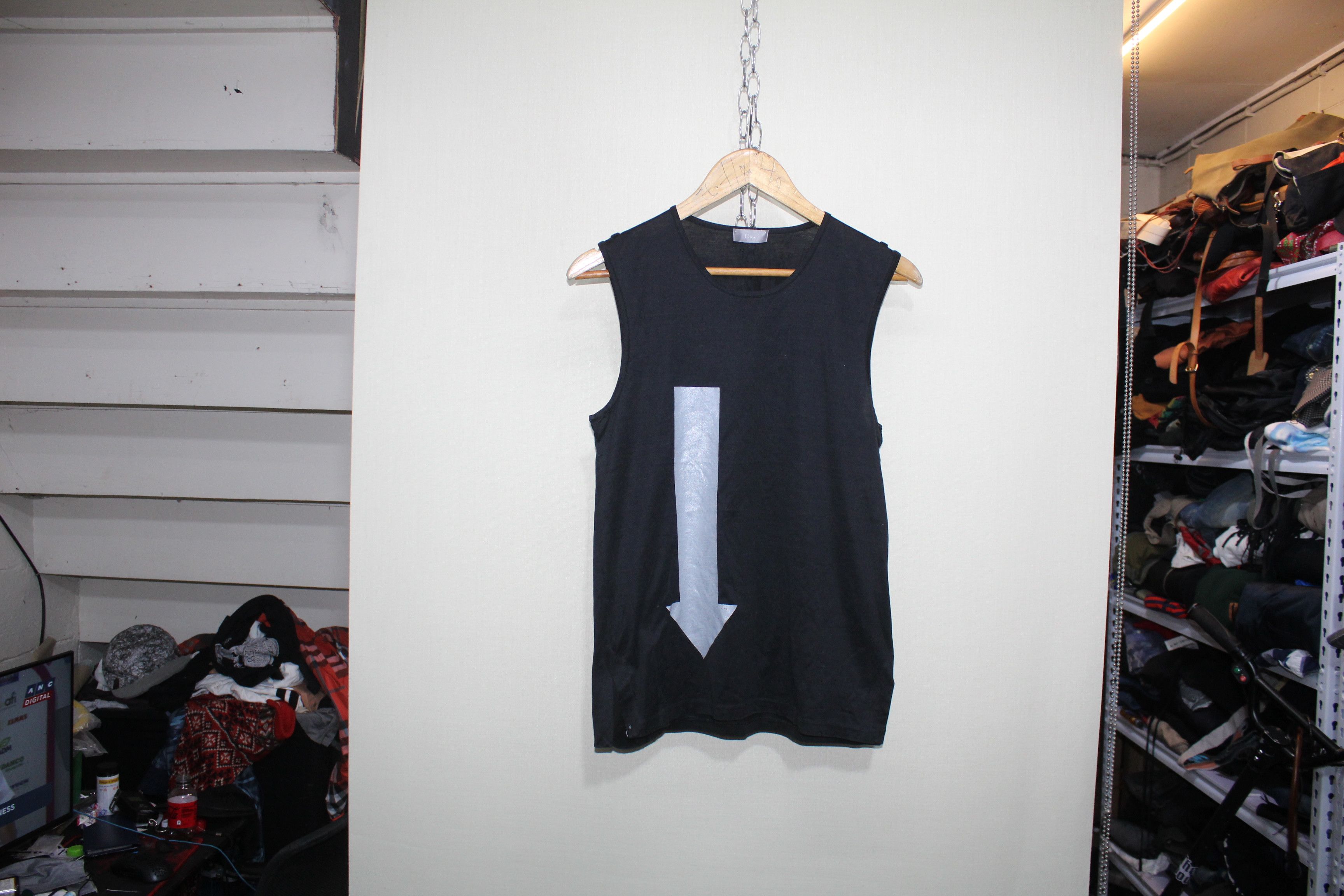 image of Dior x Hedi Slimane Arrow Sleeveless in Black, Men's (Size XS)