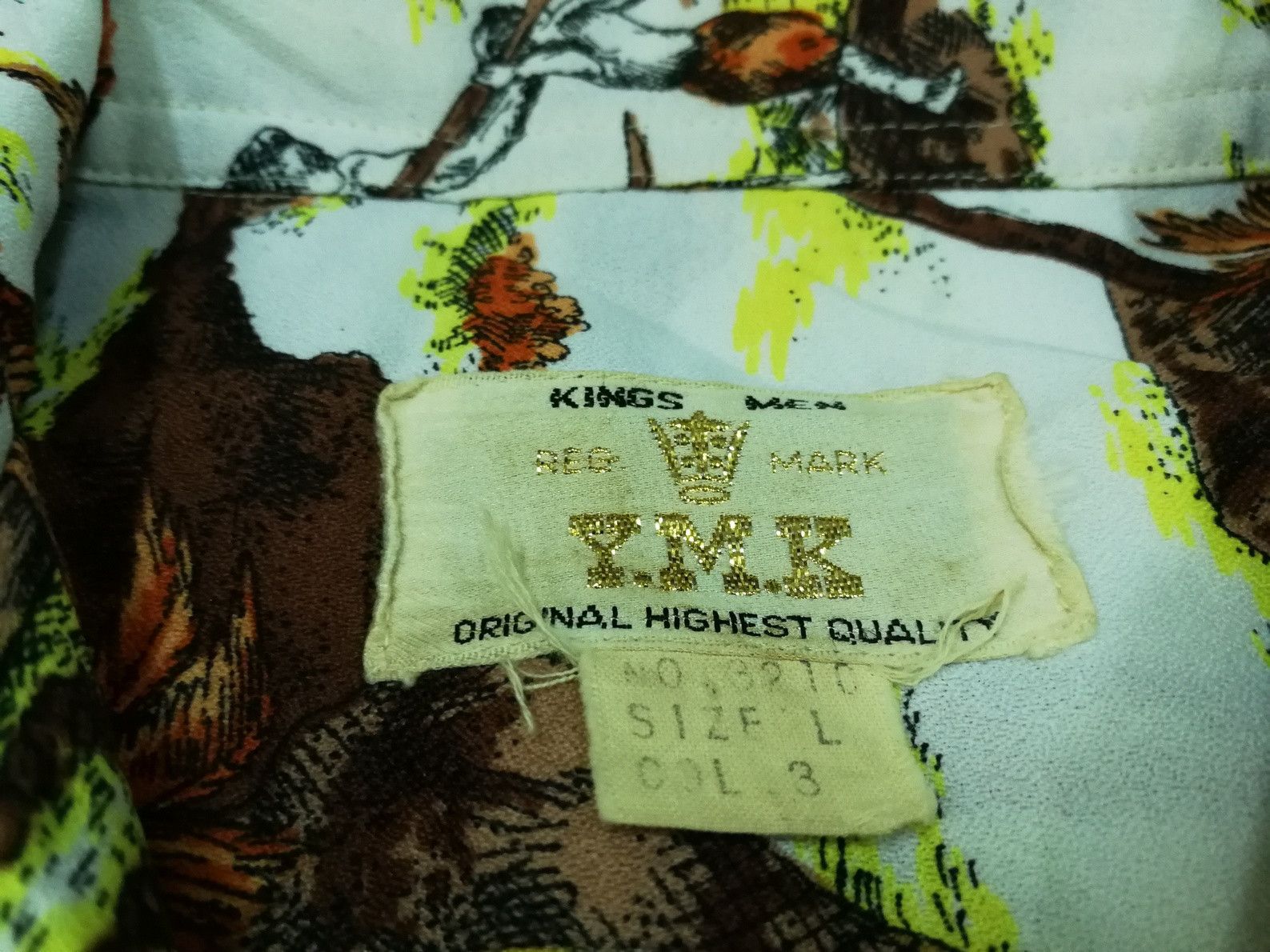 Vintage Vintage 80s Kings Men Y.M.K Hawaiian Graphic Village View Size US L / EU 52-54 / 3 - 2 Thumbnail