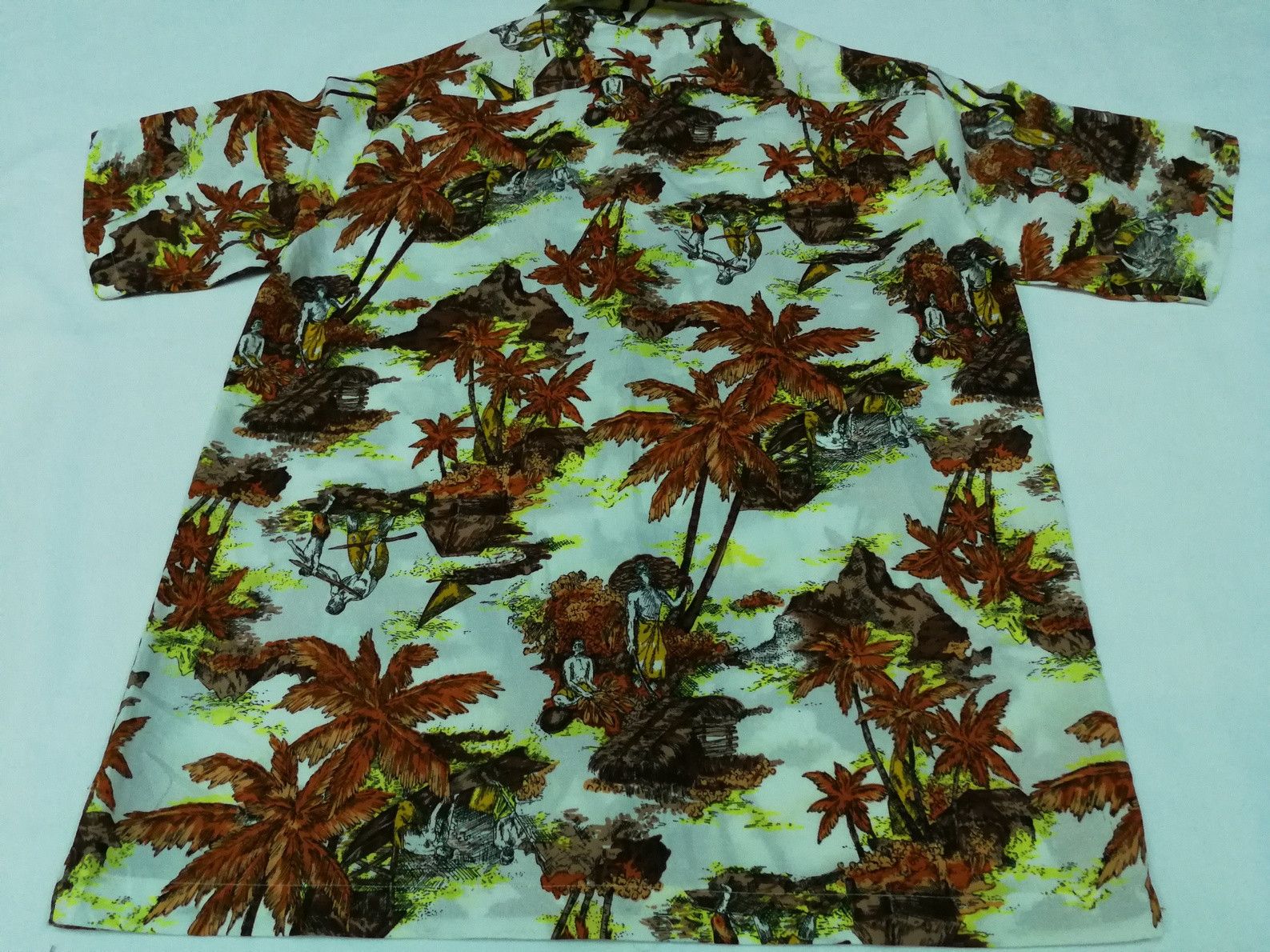 Vintage Vintage 80s Kings Men Y.M.K Hawaiian Graphic Village View Size US L / EU 52-54 / 3 - 6 Thumbnail