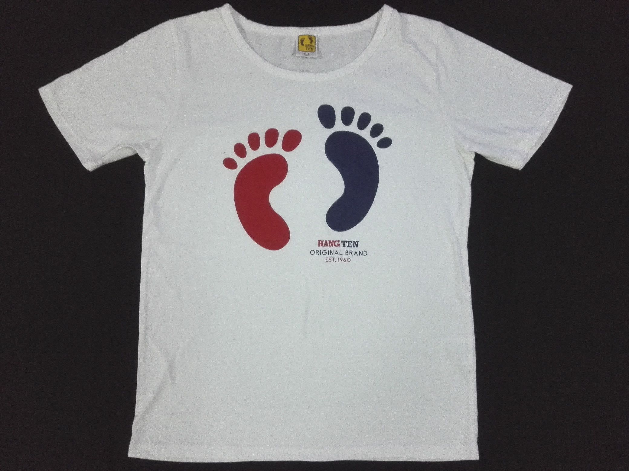 HANG TEN BIG LOGO Surf Wear Tee Orange Label