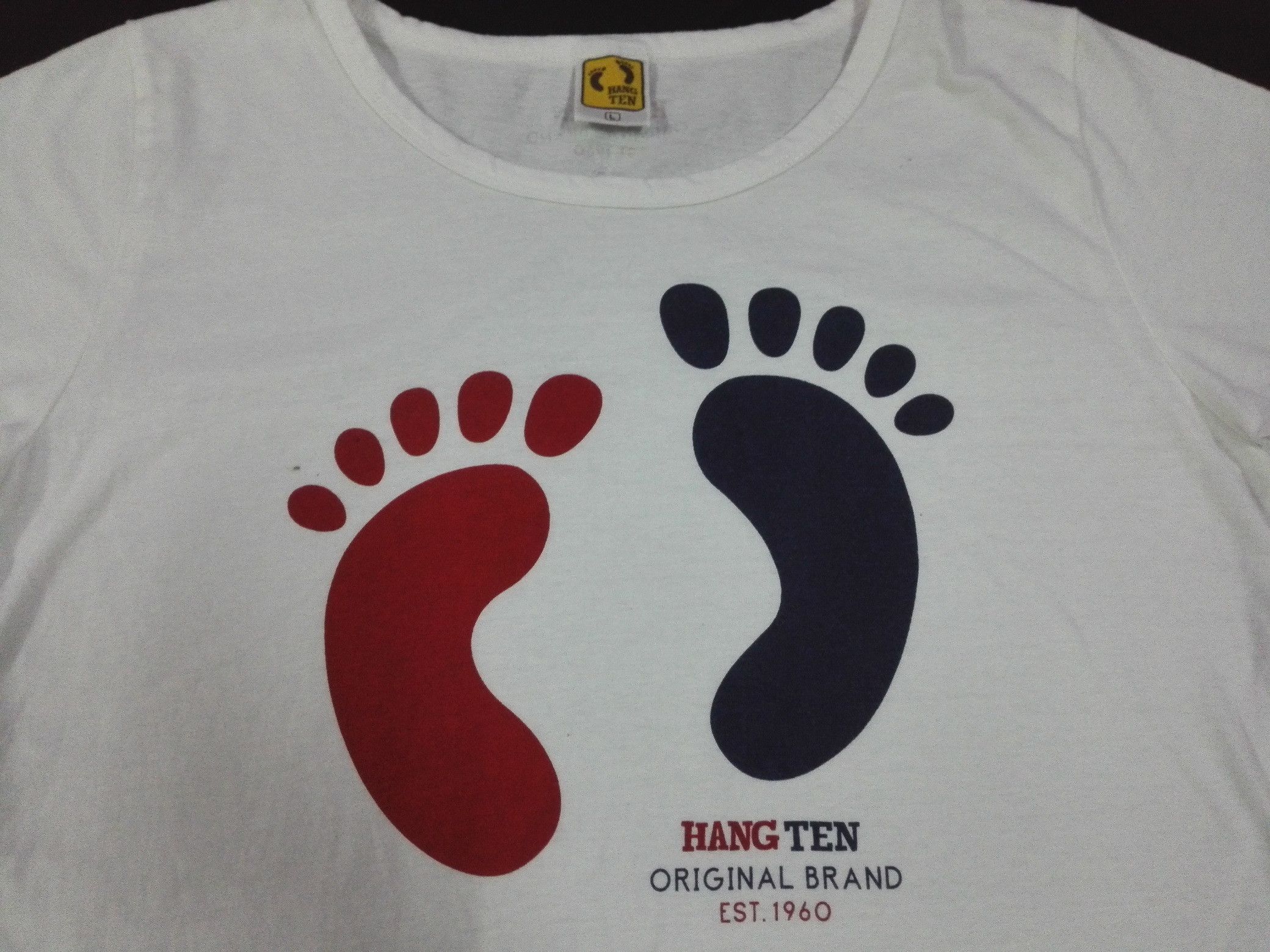 Hang Ten HANG TEN BIG LOGO Surf Wear Tee Orange Label Size M / US 6-8 / IT 42-44 - 2 Thumbnail