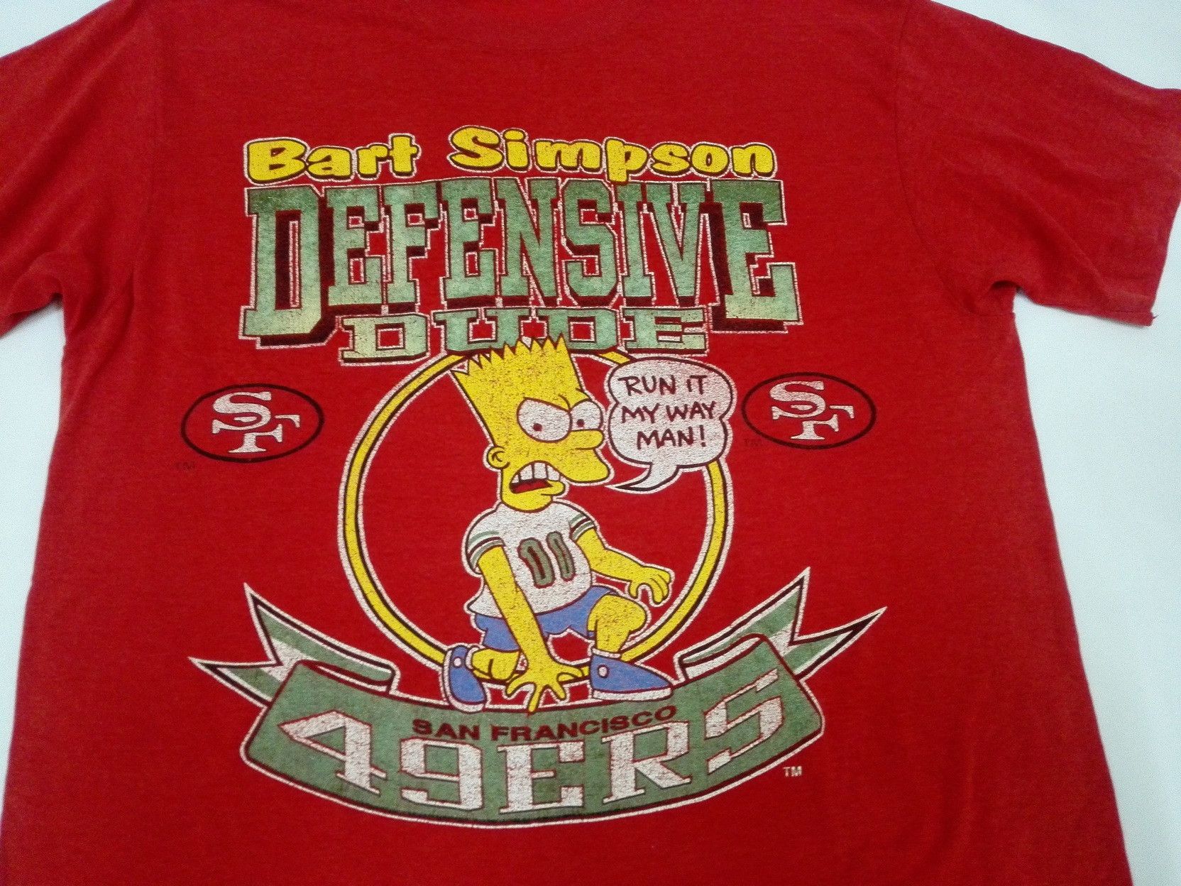 Logo 7 Vintage Usa 80s Bart Simpson San Francisco 49ers Logo 7 Size US M / EU 48-50 / 2 - 2 Thumbnail