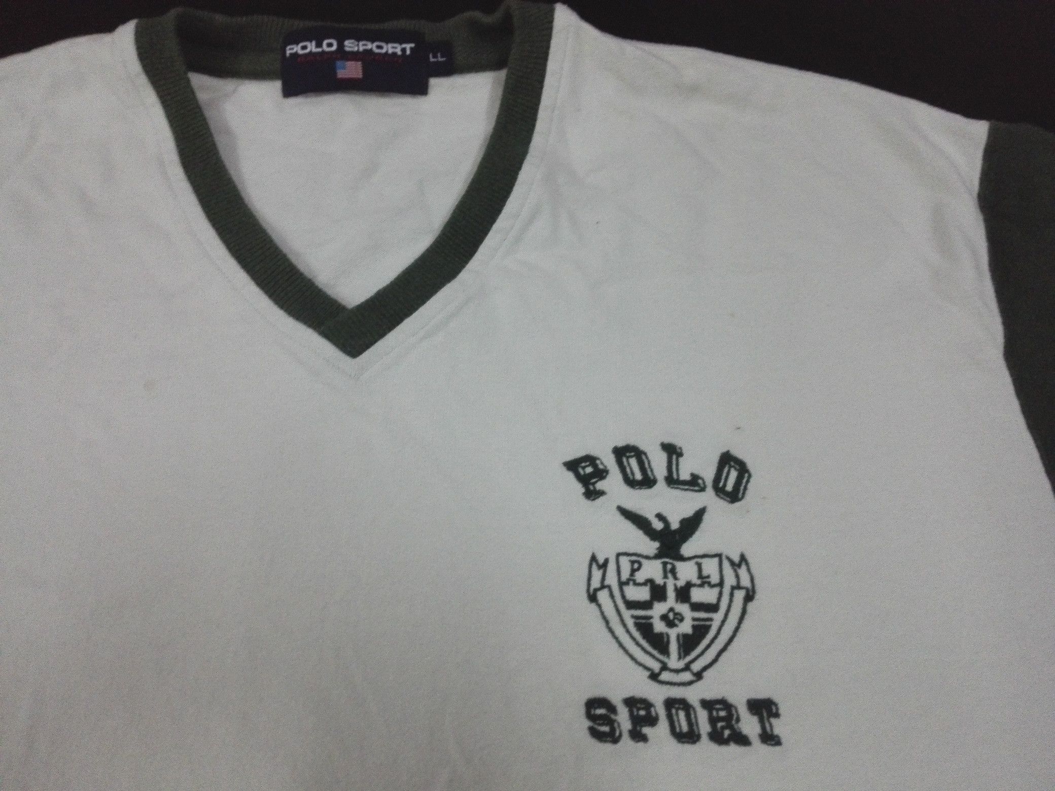 Polo Ralph Lauren Vintage PRL POLO SPORT RALPH LAUREN V Neck Tee Size US XL / EU 56 / 4 - 2 Thumbnail