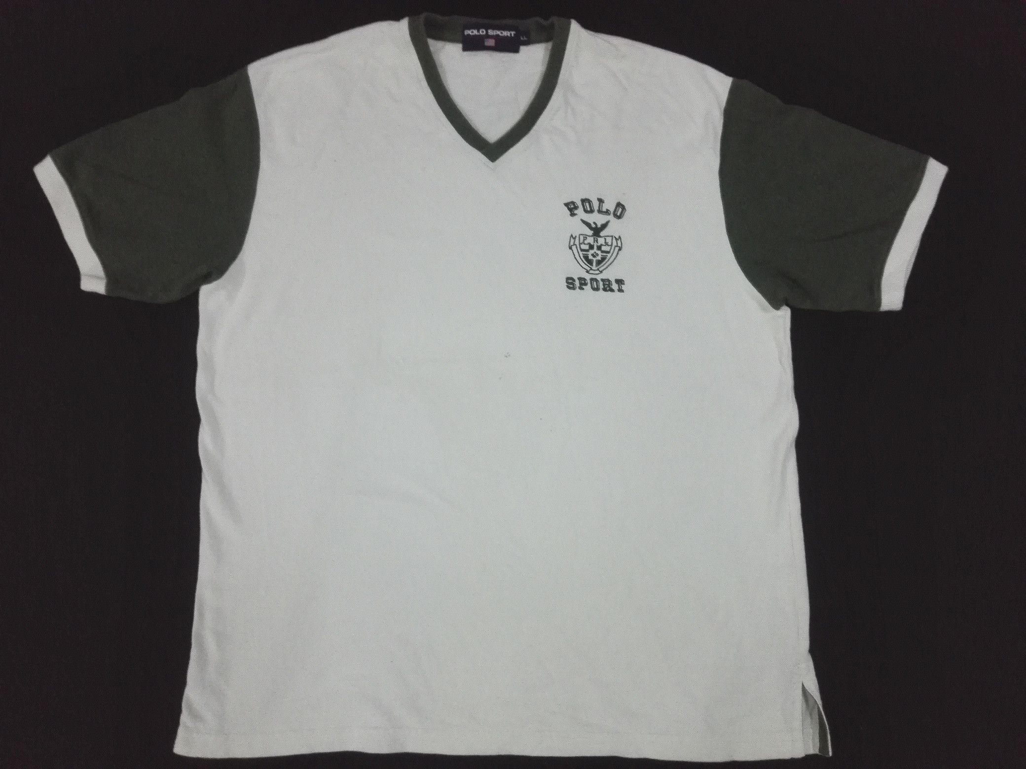 Polo Ralph Lauren Vintage PRL POLO SPORT RALPH LAUREN V Neck Tee Size US XL / EU 56 / 4 - 1 Thumbnail