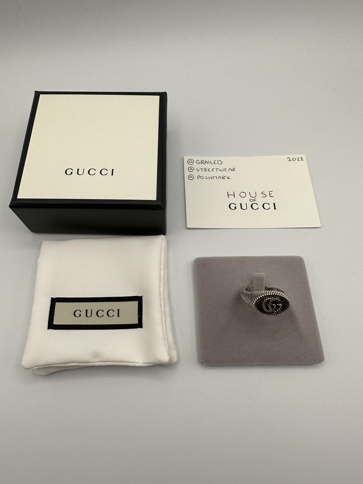 Gucci Gucci .925 Silver GG Signet Ring Size ONE SIZE - 10 Thumbnail