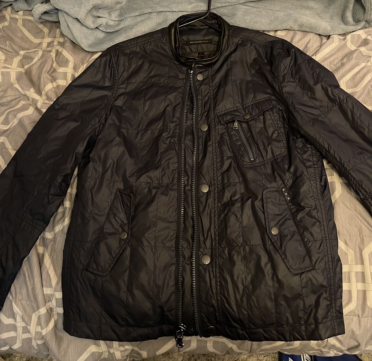 John varvatos quilted bomber jacket hotsell