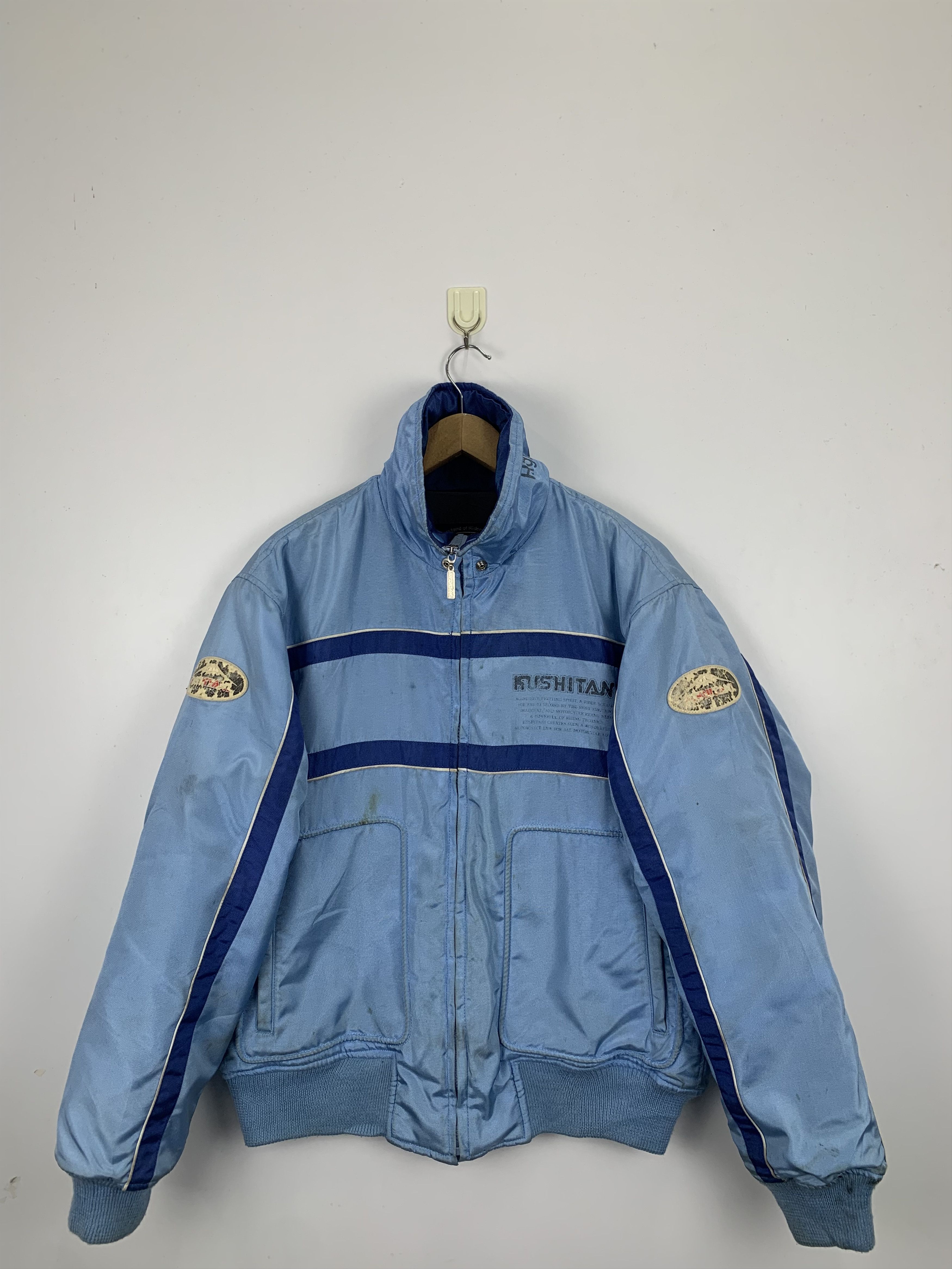 image of Kushitani Hamamatsu Motorcycle Racing Jacket in Blue, Men's (Size Large)