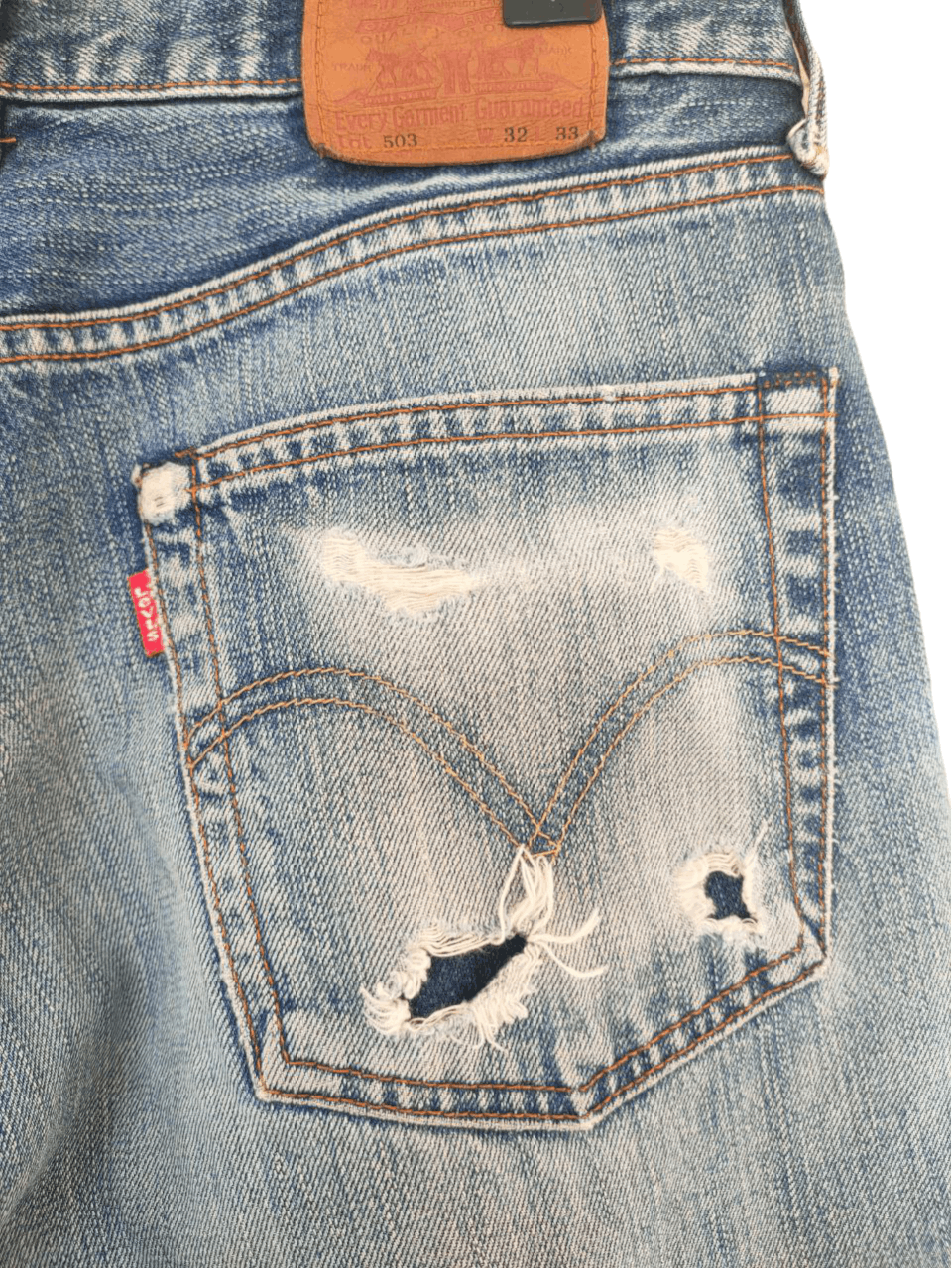 Levi's Vintage Levi's 503 Distressed Denim Size US 33 - 4 Thumbnail