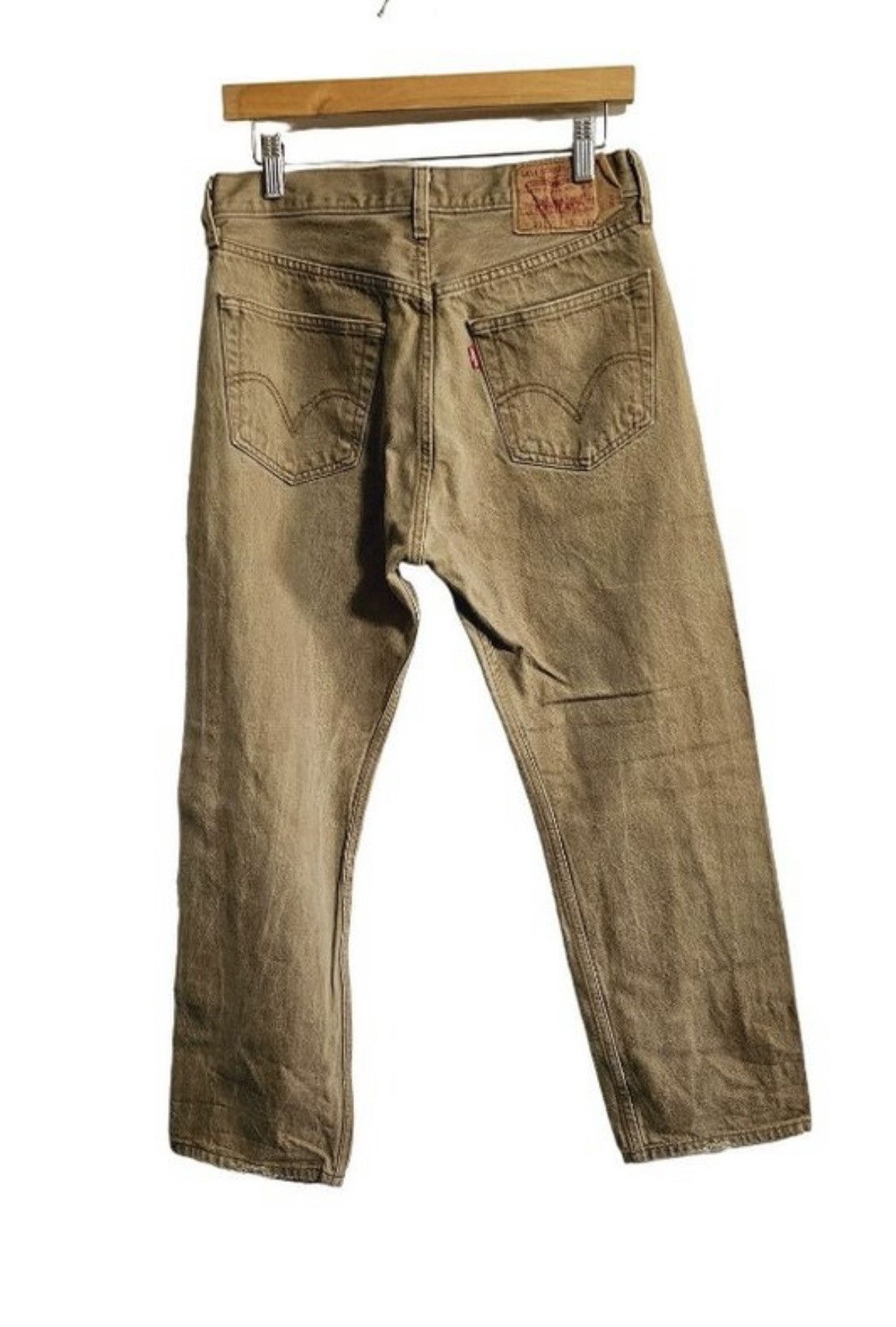 Levi's Levis 501 Tan and Beige Jeans 31x30 Size US 31 - 2 Thumbnail