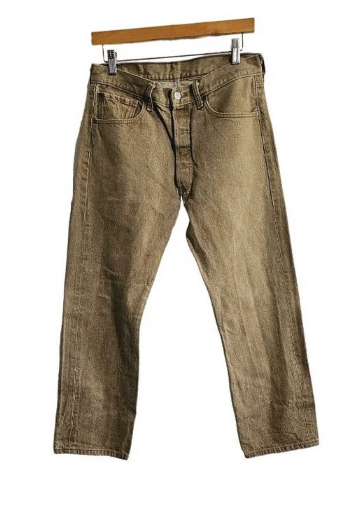 Levi's Levis 501 Tan and Beige Jeans 31x30 Size US 31 - 1 Thumbnail