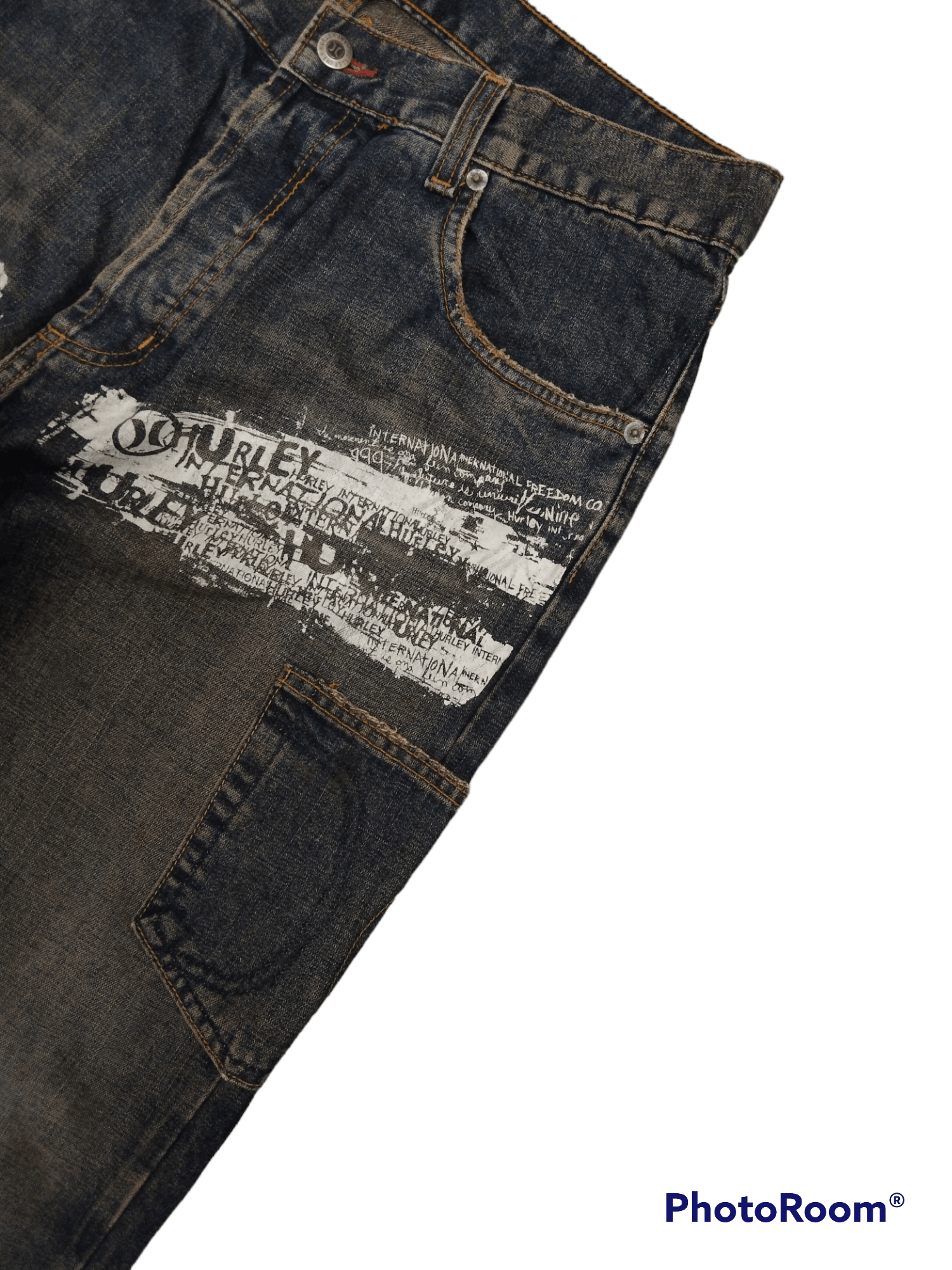 Other DiSTRESSED HURLEY SCRIPE DENIM PANTS Size US 33 - 5 Thumbnail