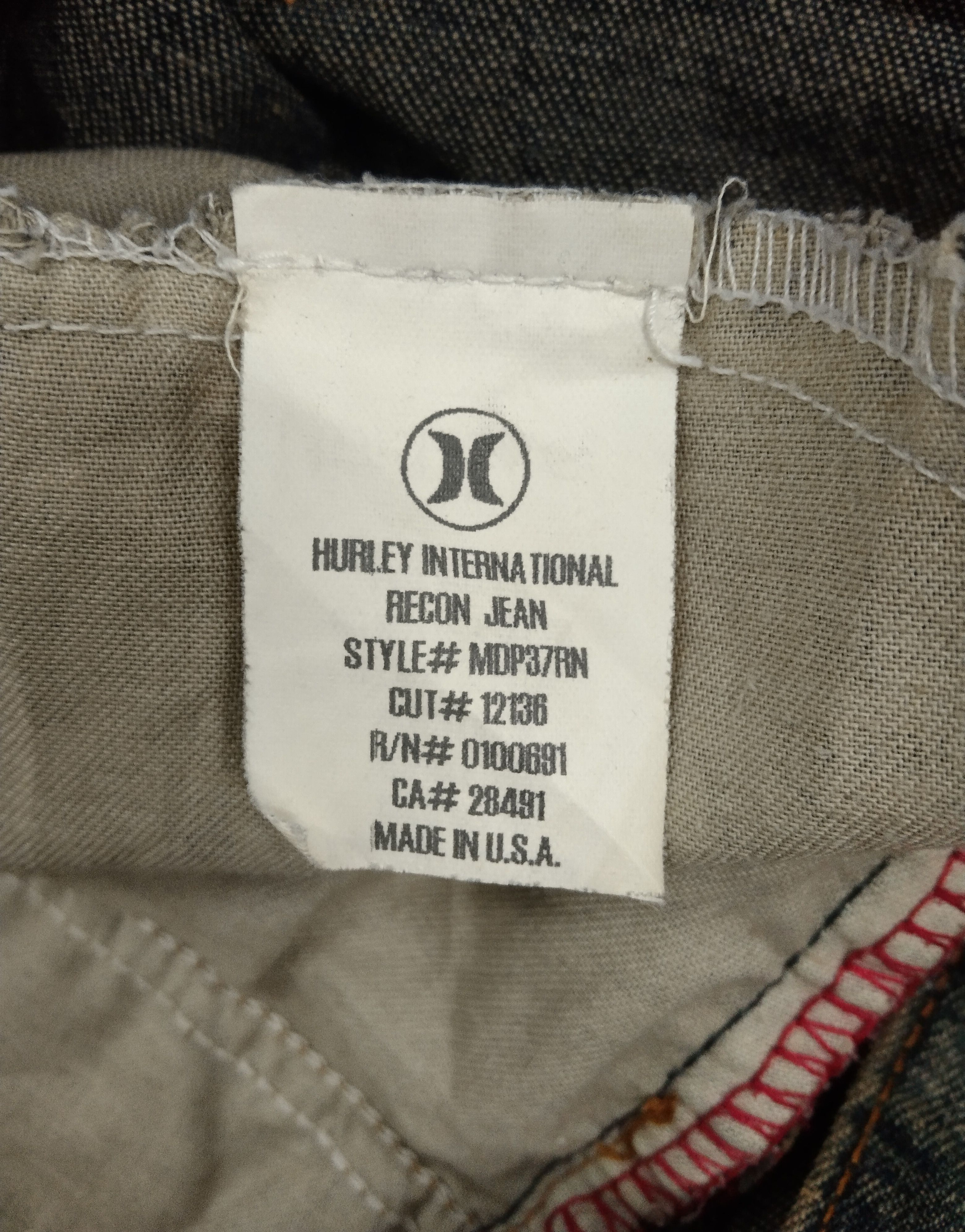 Other DiSTRESSED HURLEY SCRIPE DENIM PANTS Size US 33 - 9 Thumbnail