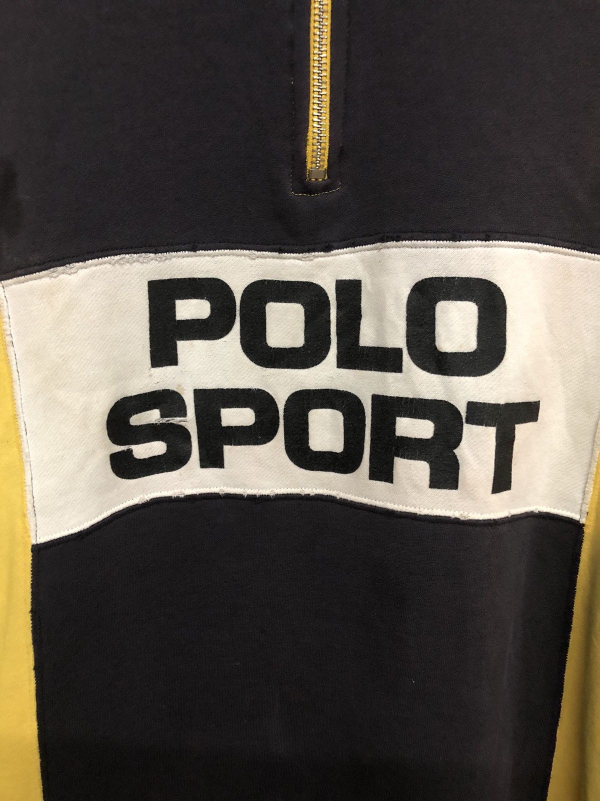 Polo Ralph Lauren Rare Vintage 90s Polo Sport Spellout Half Zipper Sweetshirt Size US L / EU 52-54 / 3 - 7 Thumbnail