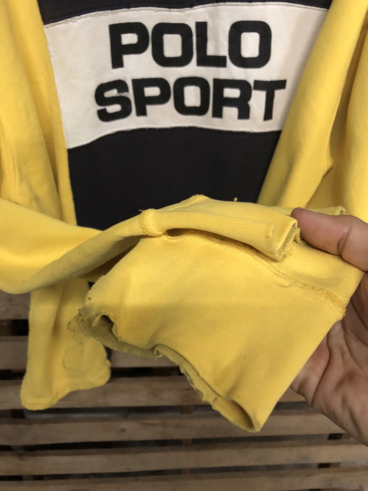 Polo Ralph Lauren Rare Vintage 90s Polo Sport Spellout Half Zipper Sweetshirt Size US L / EU 52-54 / 3 - 9 Thumbnail