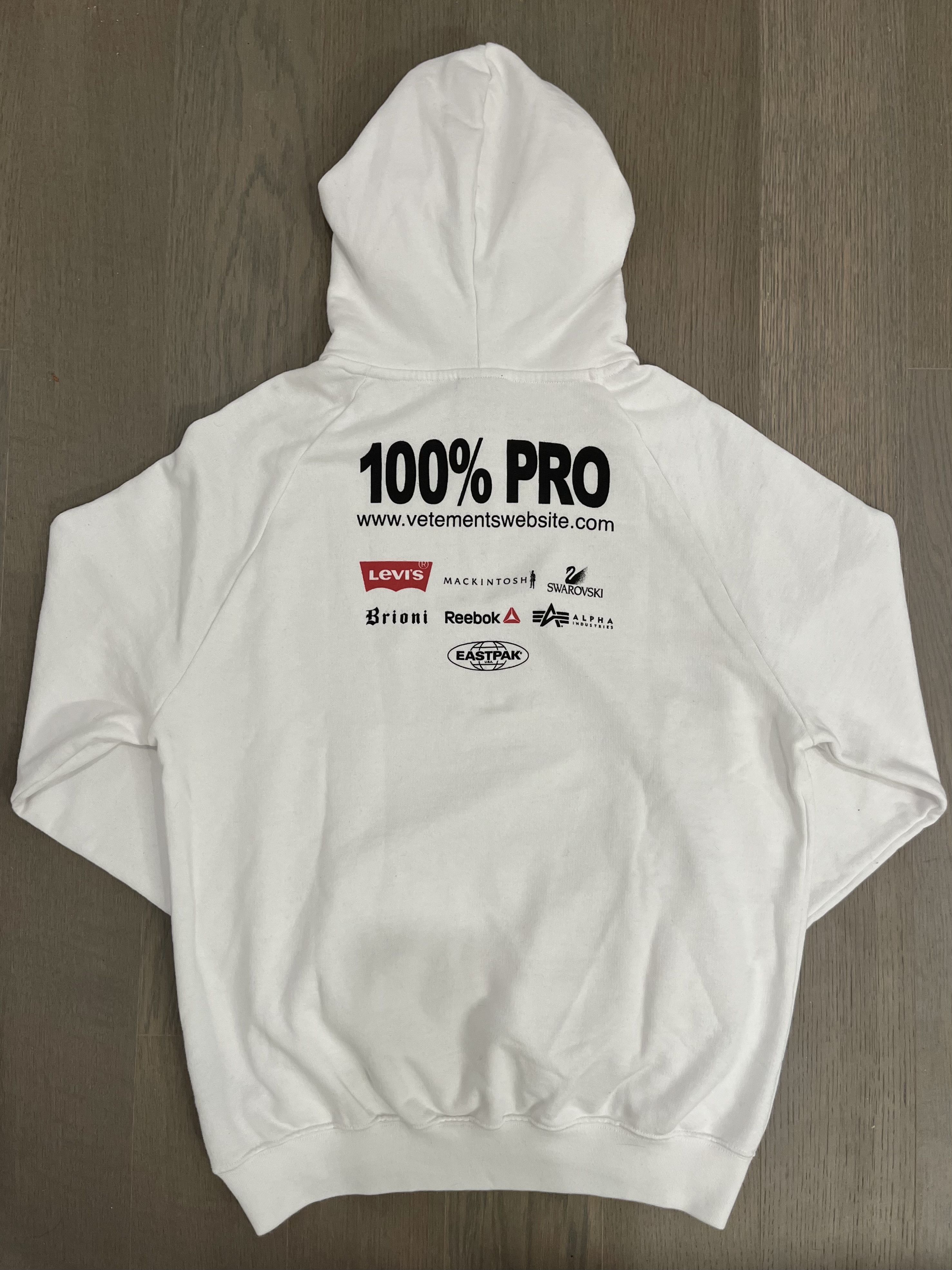 100 pro vetements hoodie sale