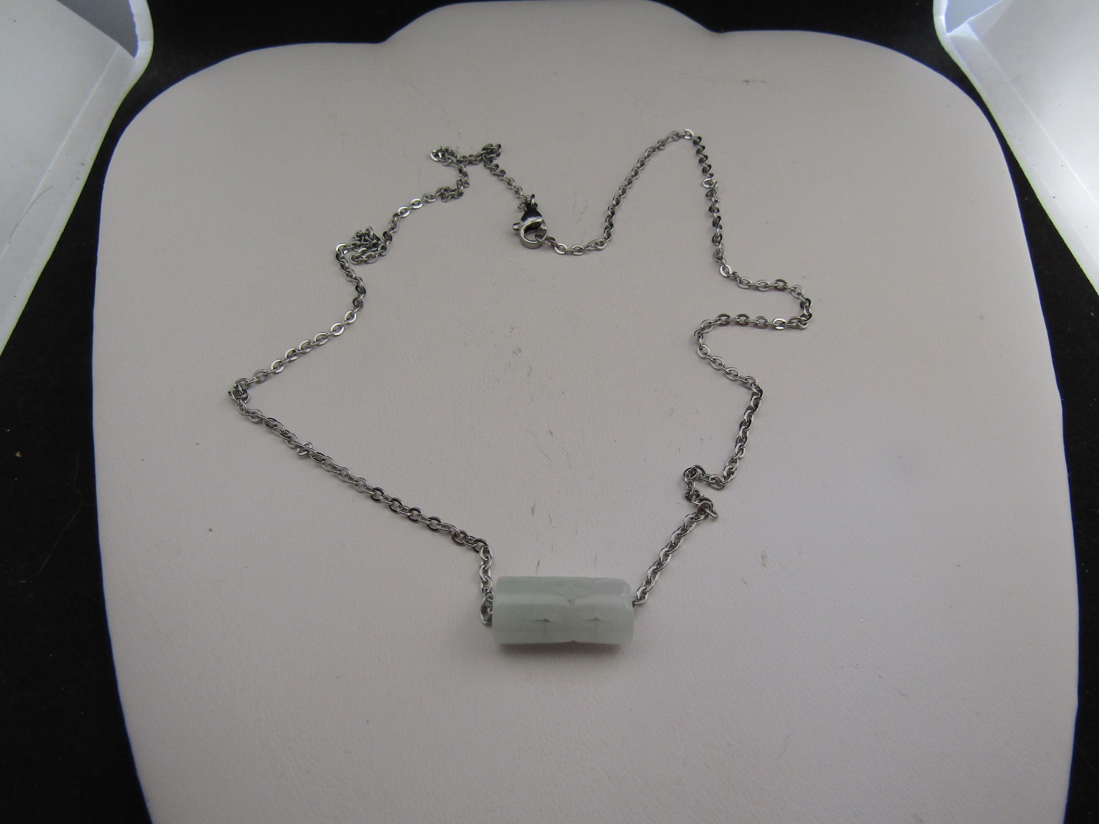 Jewelry Jade Stainless Steel Chan Necklace Size ONE SIZE - 4 Thumbnail