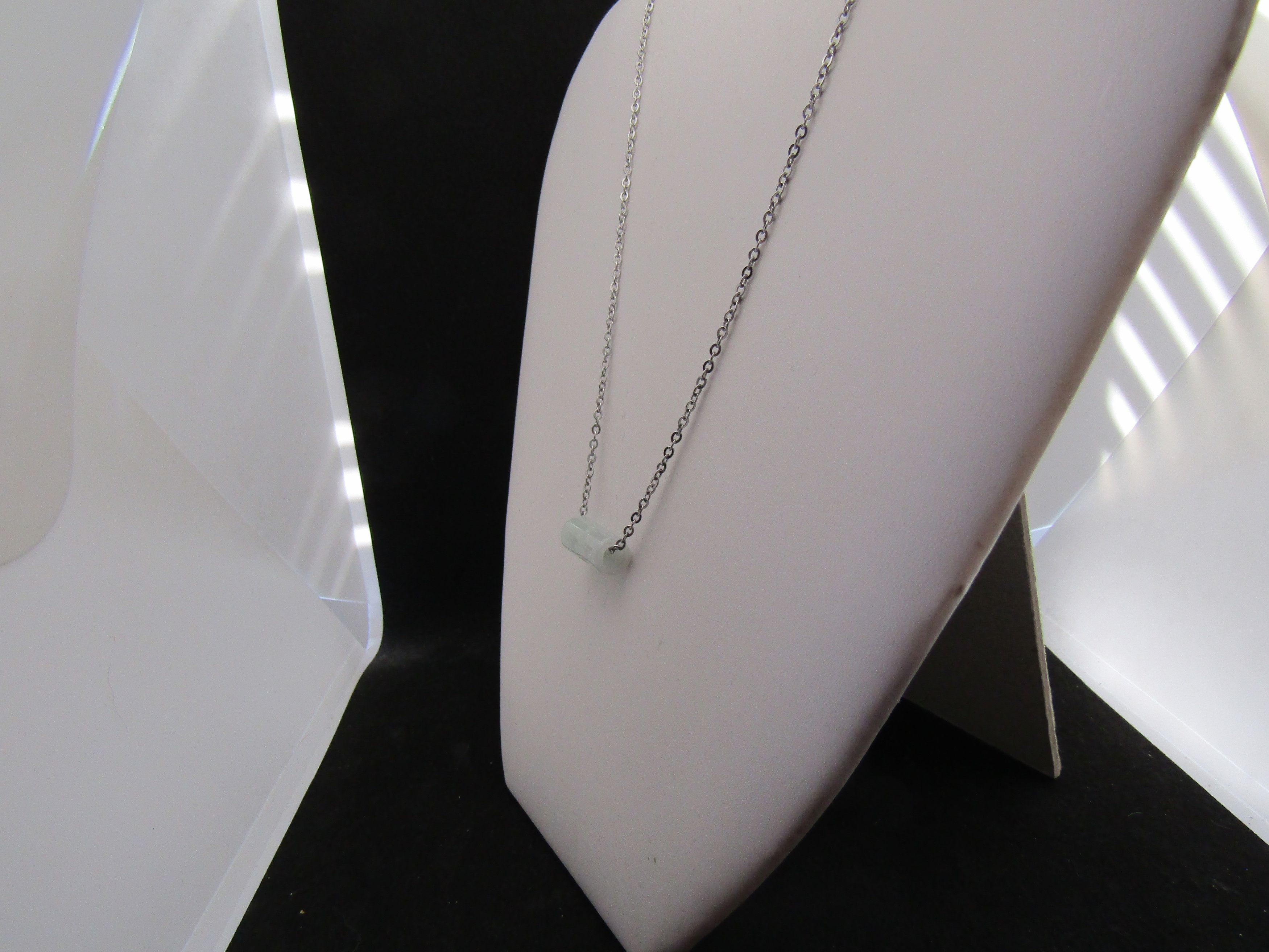 Jewelry Jade Stainless Steel Chan Necklace Size ONE SIZE - 2 Thumbnail