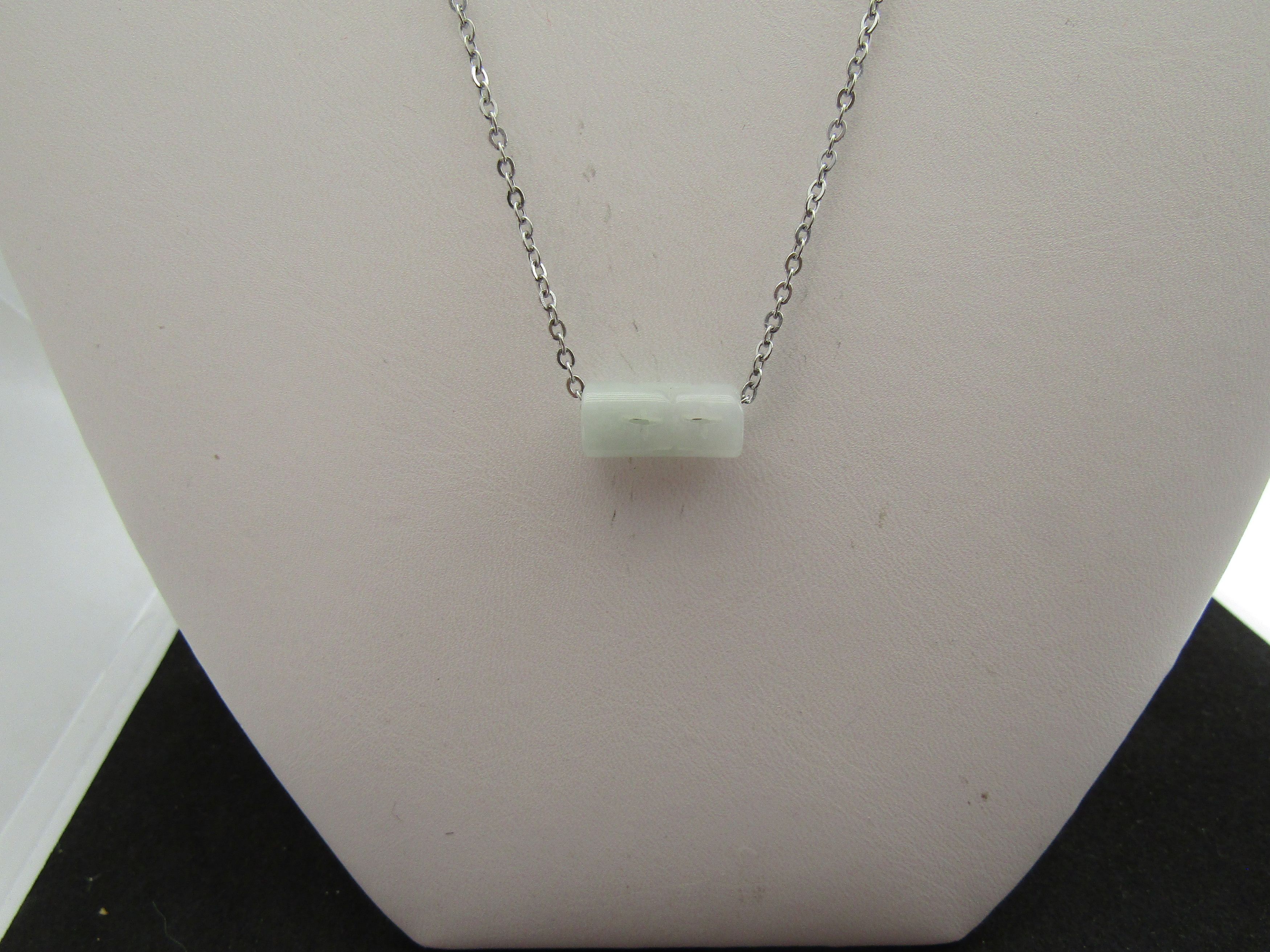 Jewelry Jade Stainless Steel Chan Necklace Size ONE SIZE - 3 Thumbnail