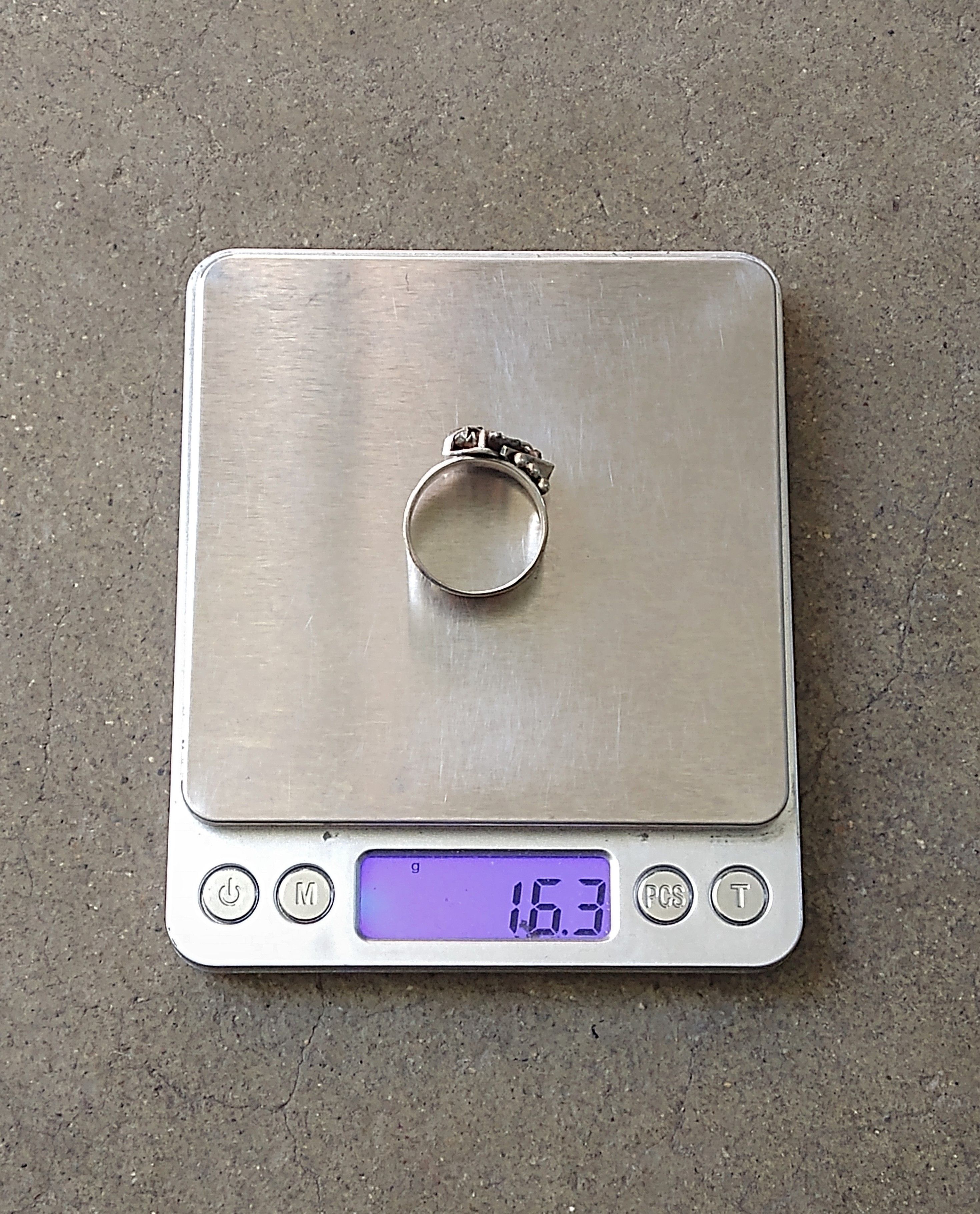 Jewelry × Vintage Sterling Silver Ring Size 12 Meteorite Modern Abstract Size ONE SIZE - 17 Thumbnail