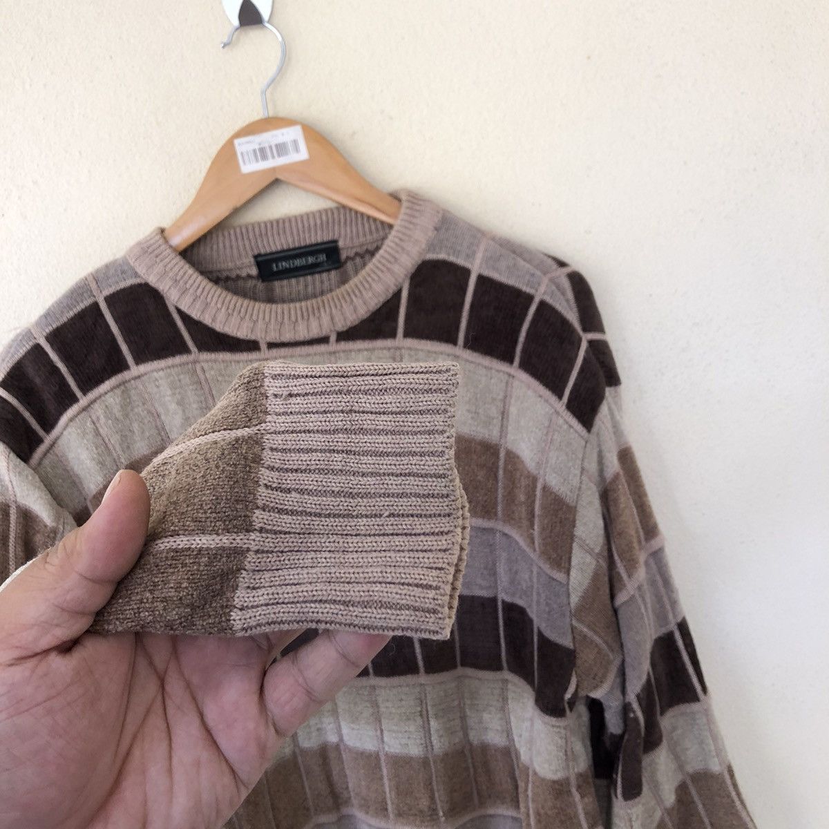 Japanese Brand PATCHWORK SWEATSHIRT LINDBERGH FABRIC JAPAN Size US L / EU 52-54 / 3 - 5 Thumbnail
