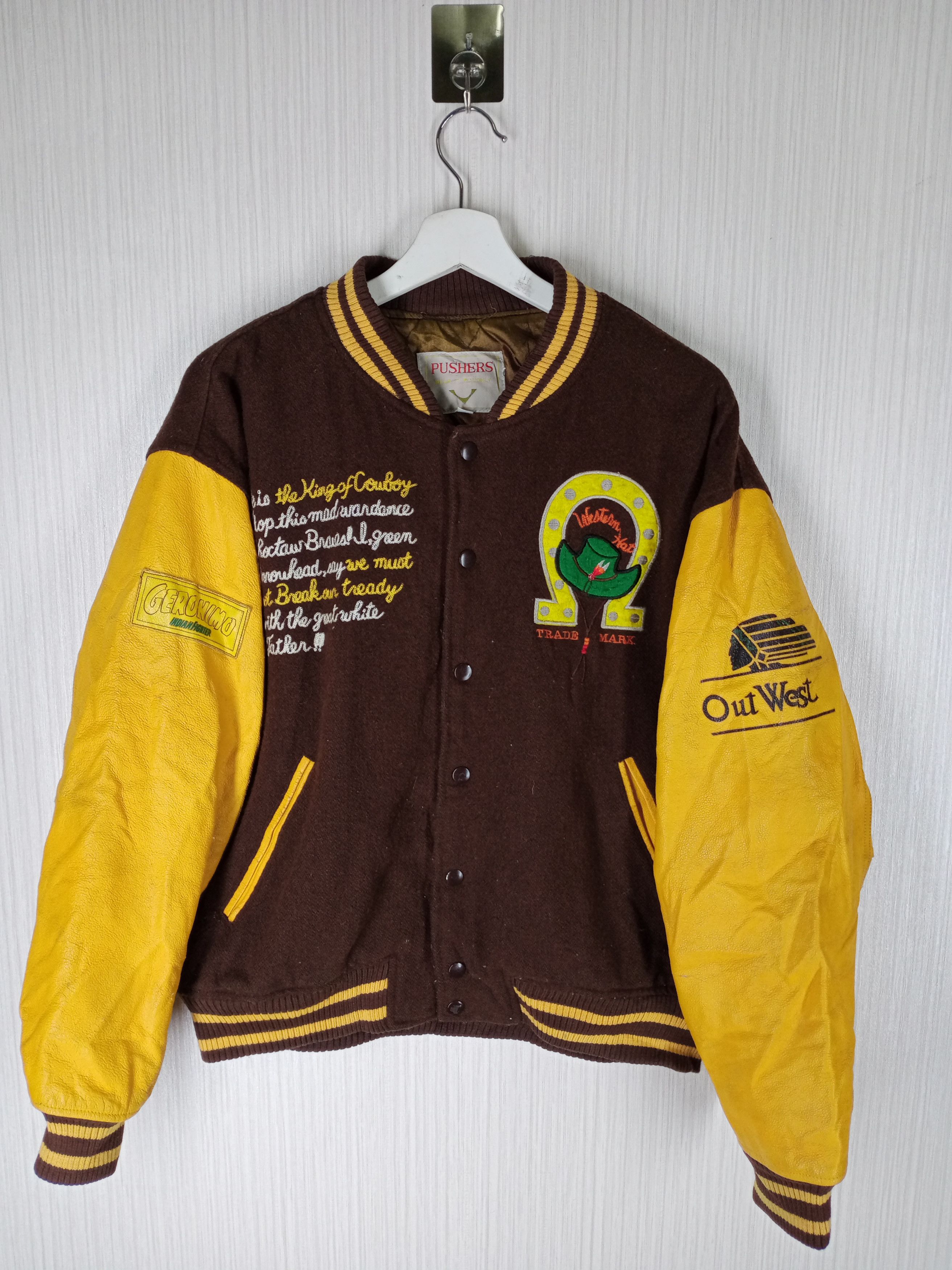 Vintage Vintage Ride Em Cowboy Varsity Jacket Leather/Wool Size US M / EU 48-50 / 2 - 2 Thumbnail