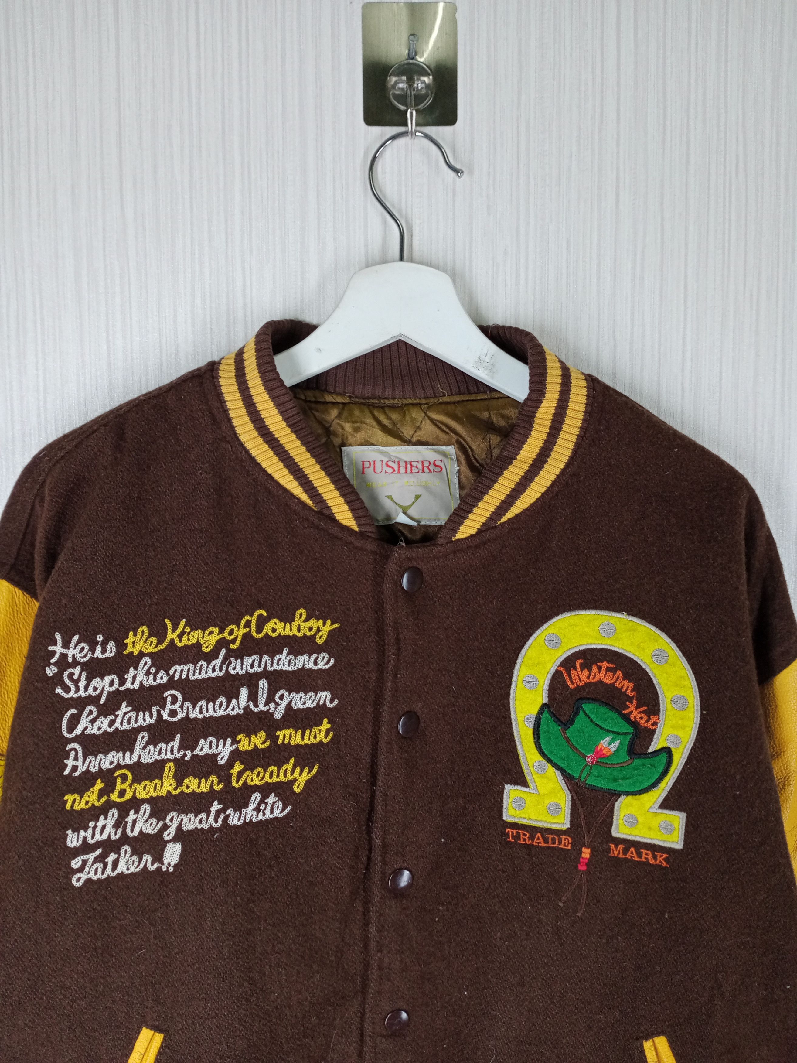 Vintage Vintage Ride Em Cowboy Varsity Jacket Leather/Wool Size US M / EU 48-50 / 2 - 12 Thumbnail