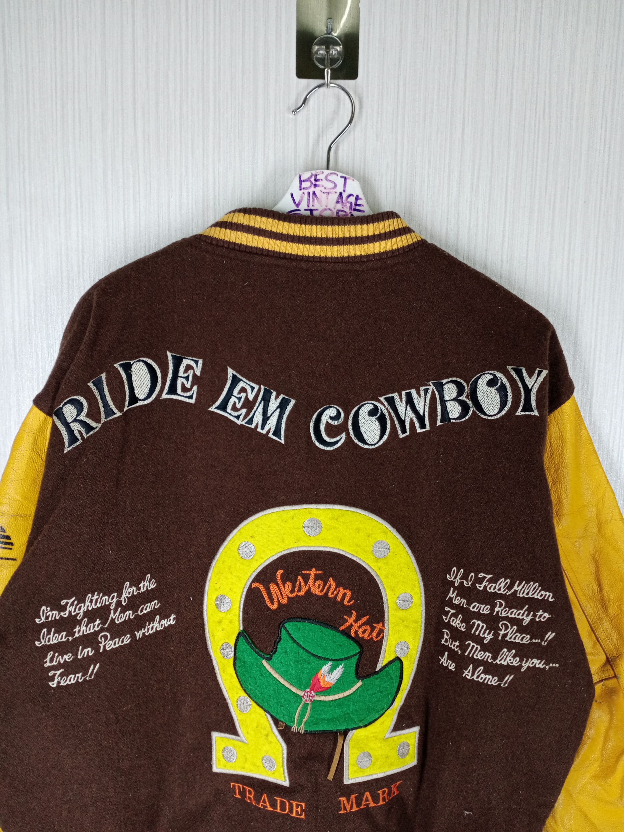 Vintage Vintage Ride Em Cowboy Varsity Jacket Leather/Wool Size US M / EU 48-50 / 2 - 3 Thumbnail