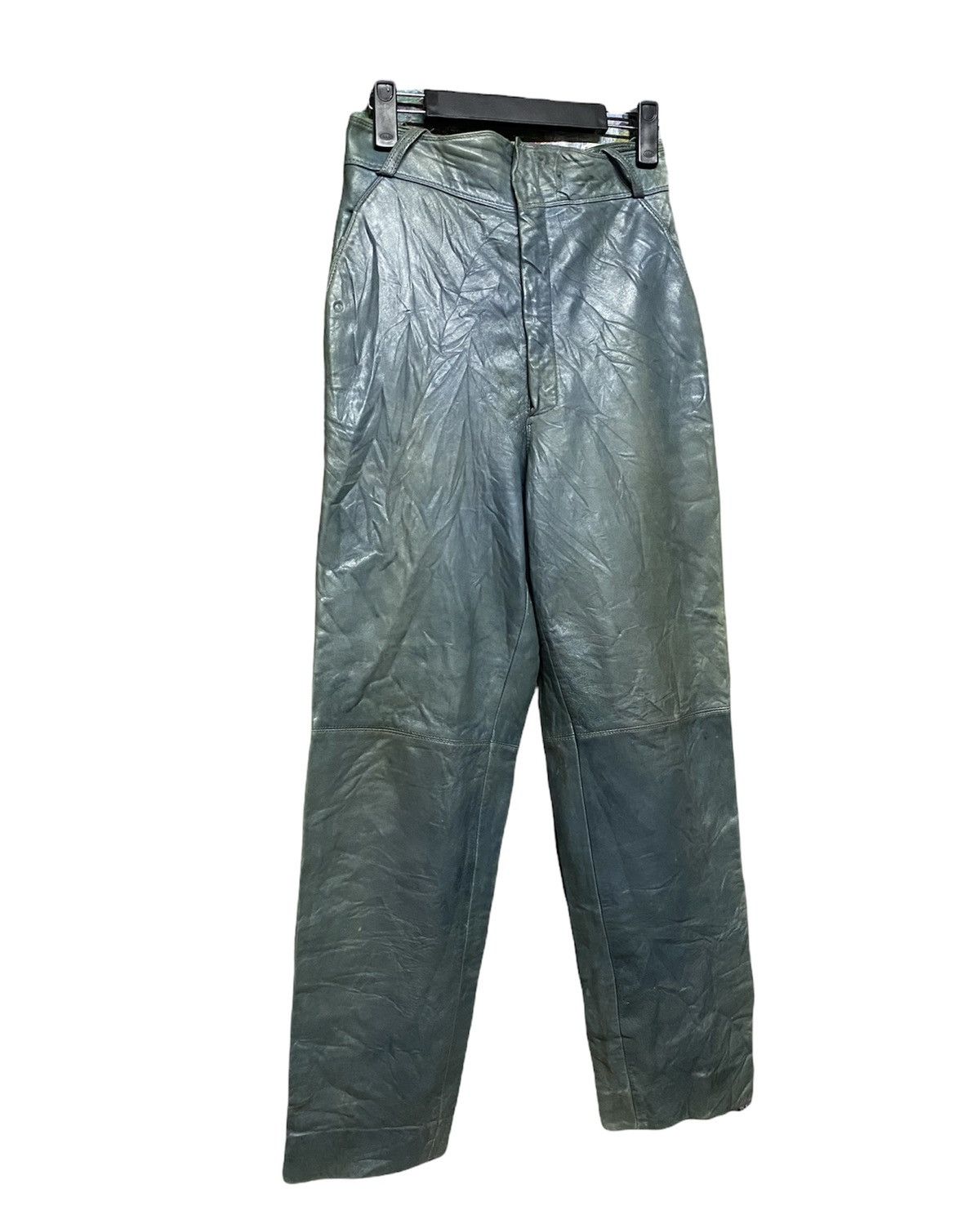Gianni Valentino × Versace Vtg🍏Gianni Versace Leather Pants Size US 30 / EU 46 - 2 Thumbnail