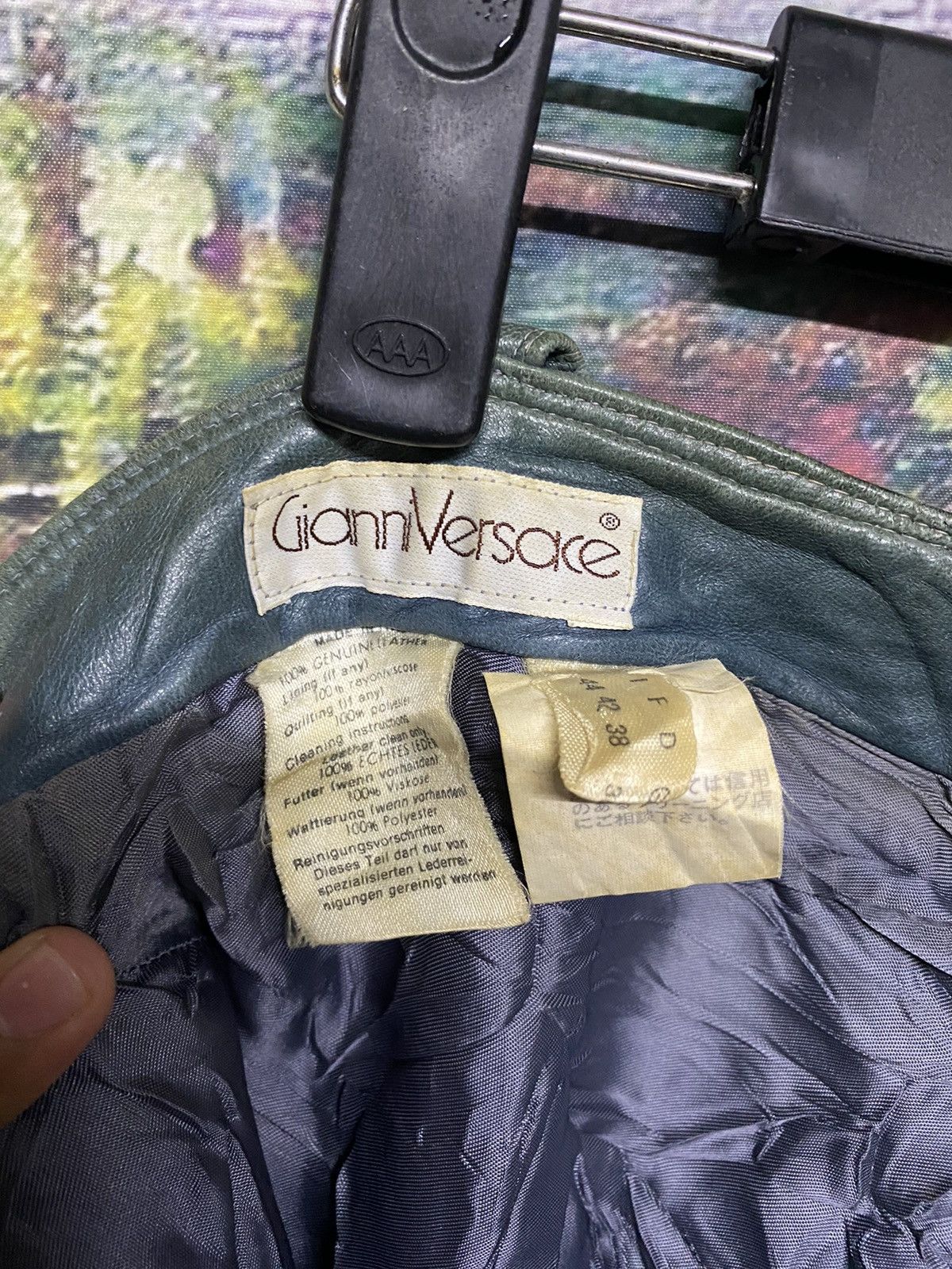 Gianni Valentino × Versace Vtg🍏Gianni Versace Leather Pants Size US 30 / EU 46 - 17 Thumbnail
